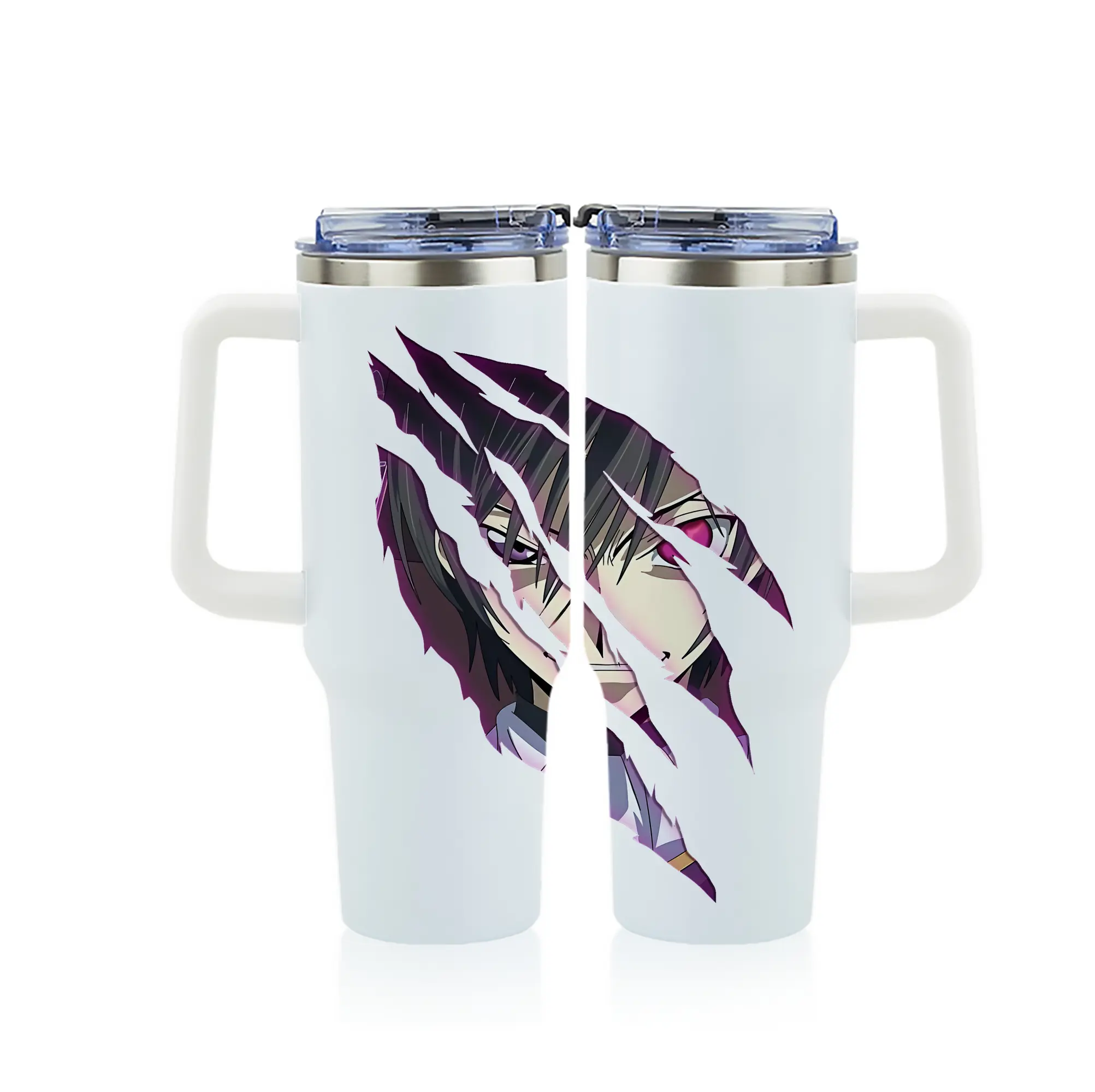 コードギアス 反逆のルルーシュ グッズ ルルーシュ・ランペルージ - 1200mL フルプリント車用タンブラー ・ 304ステンレス 内側 ・ 201ステンレス 外側 ・ 保温 保冷 ・ 通勤 ドライブ アウトドア用