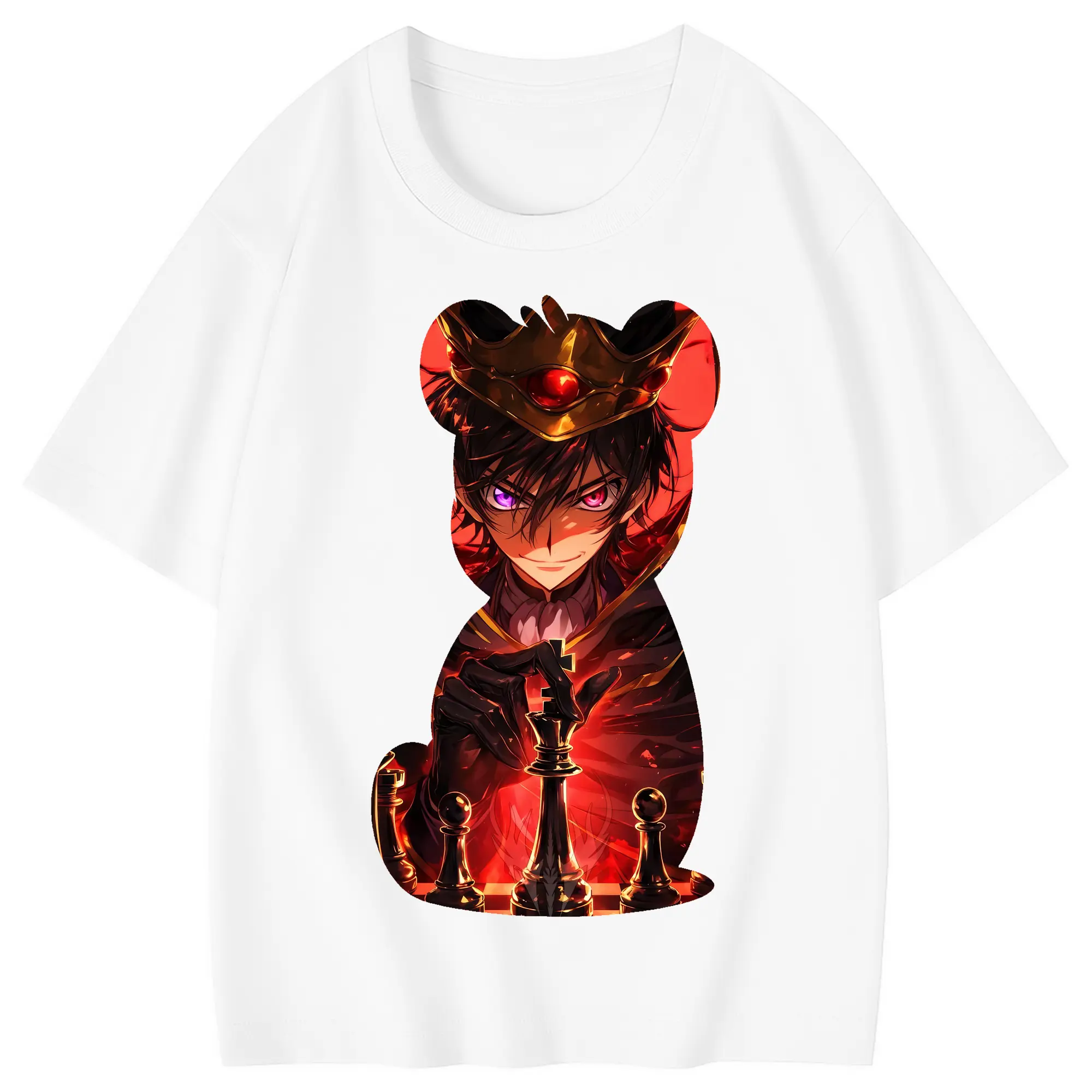 コードギアス 反逆のルルーシュ グッズ ルルーシュ・ランペルージ - 綿100％ キッズTシャツ ・ フロントプリント ・ 快適 通気性 ・ スポーツ カジュアル 散歩用