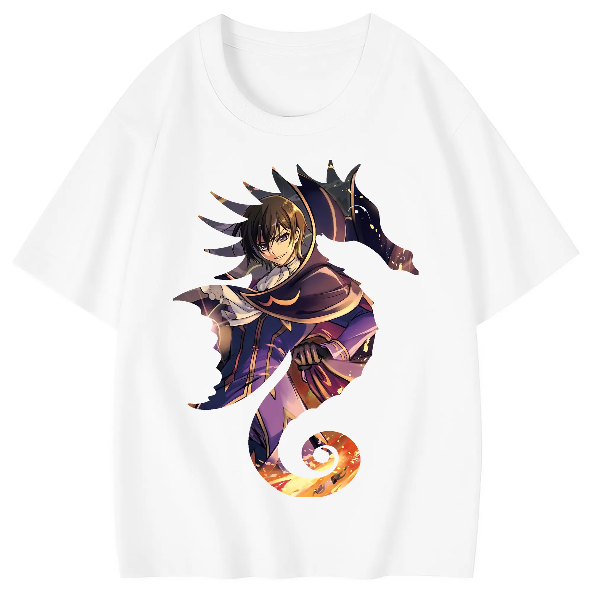 コードギアス 反逆のルルーシュ グッズ ルルーシュ・ランペルージ - 綿100％ キッズTシャツ ・ フロントプリント ・ 快適 通気性 ・ スポーツ カジュアル 散歩用