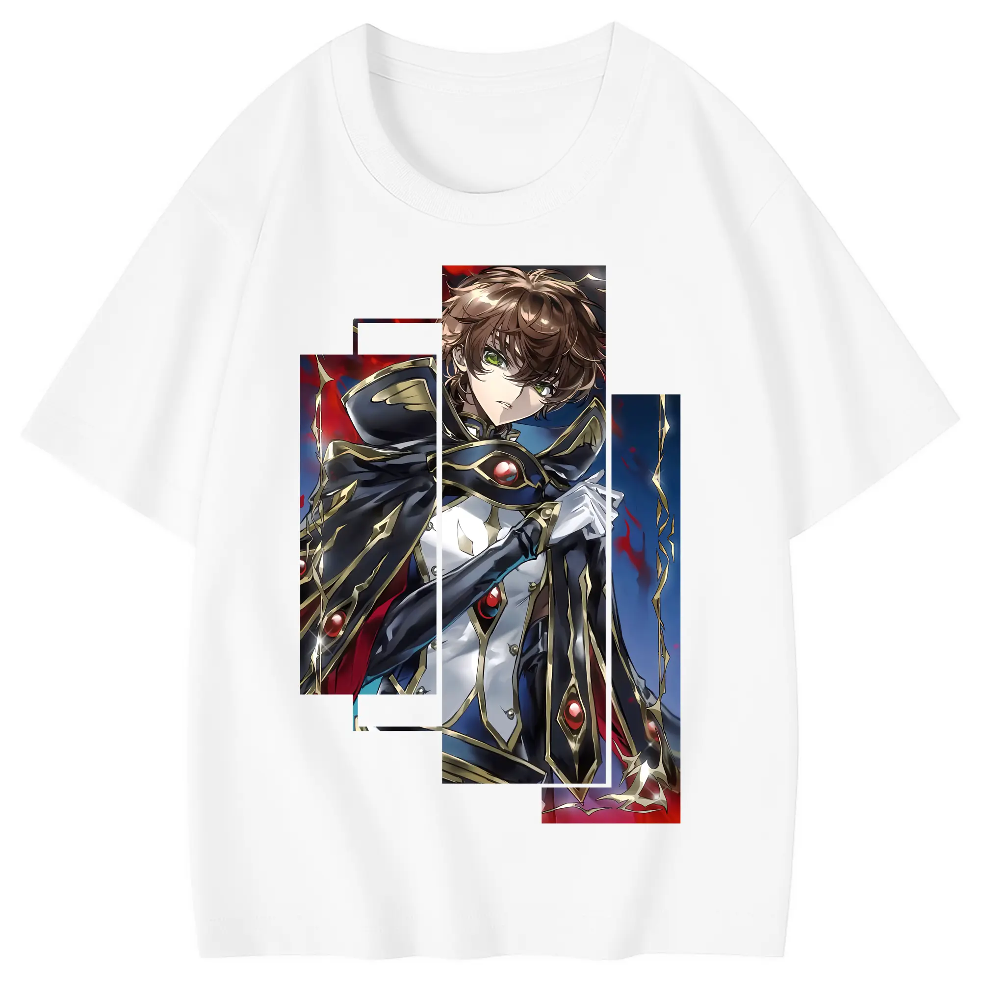 コードギアス 反逆のルルーシュ グッズ ルルーシュ・ランペルージ - 綿100％ キッズTシャツ ・ フロントプリント ・ 快適 通気性 ・ スポーツ カジュアル 散歩用