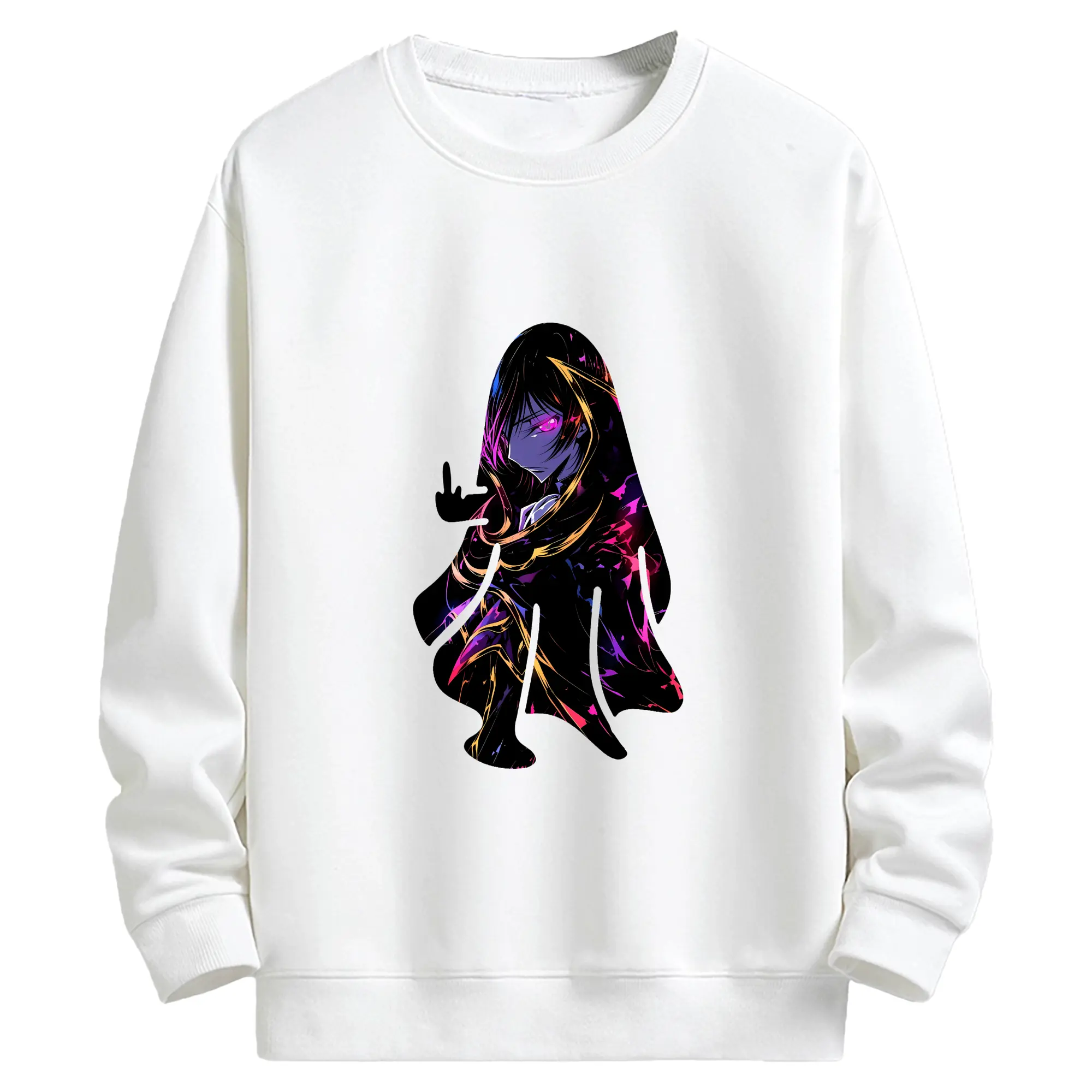 コードギアス 反逆のルルーシュ グッズ ルルーシュ・ランペルージ - キッズ クルーネックスウェットシャツ ・ フロントプリント ・ 綿80％ ポリエステル20％ ・ 快適 通学 スポーツ 日常使い お散歩用