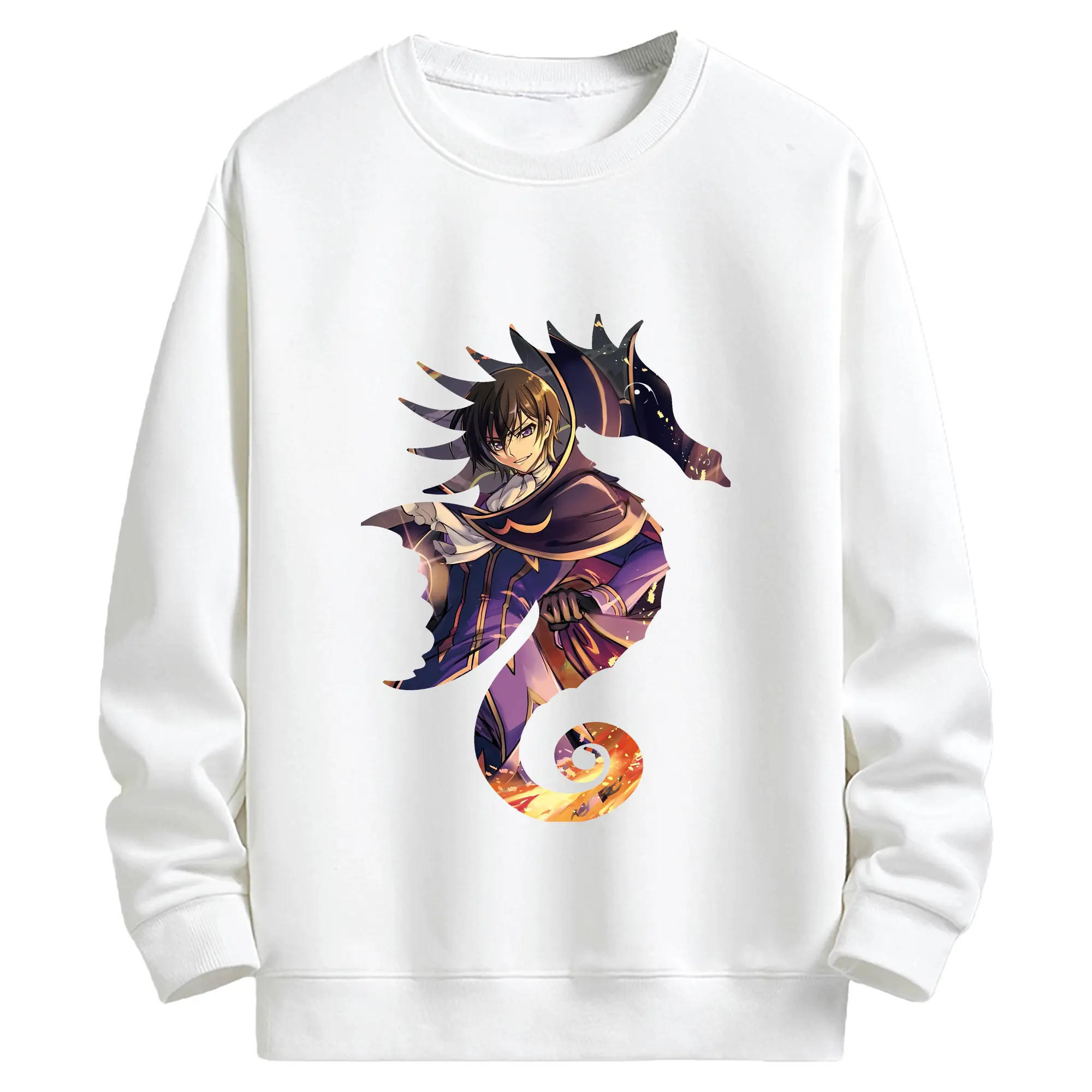 コードギアス 反逆のルルーシュ グッズ ルルーシュ・ランペルージ - キッズ クルーネックスウェットシャツ ・ フロントプリント ・ 綿80％ ポリエステル20％ ・ 快適 通学 スポーツ 日常使い お散歩用