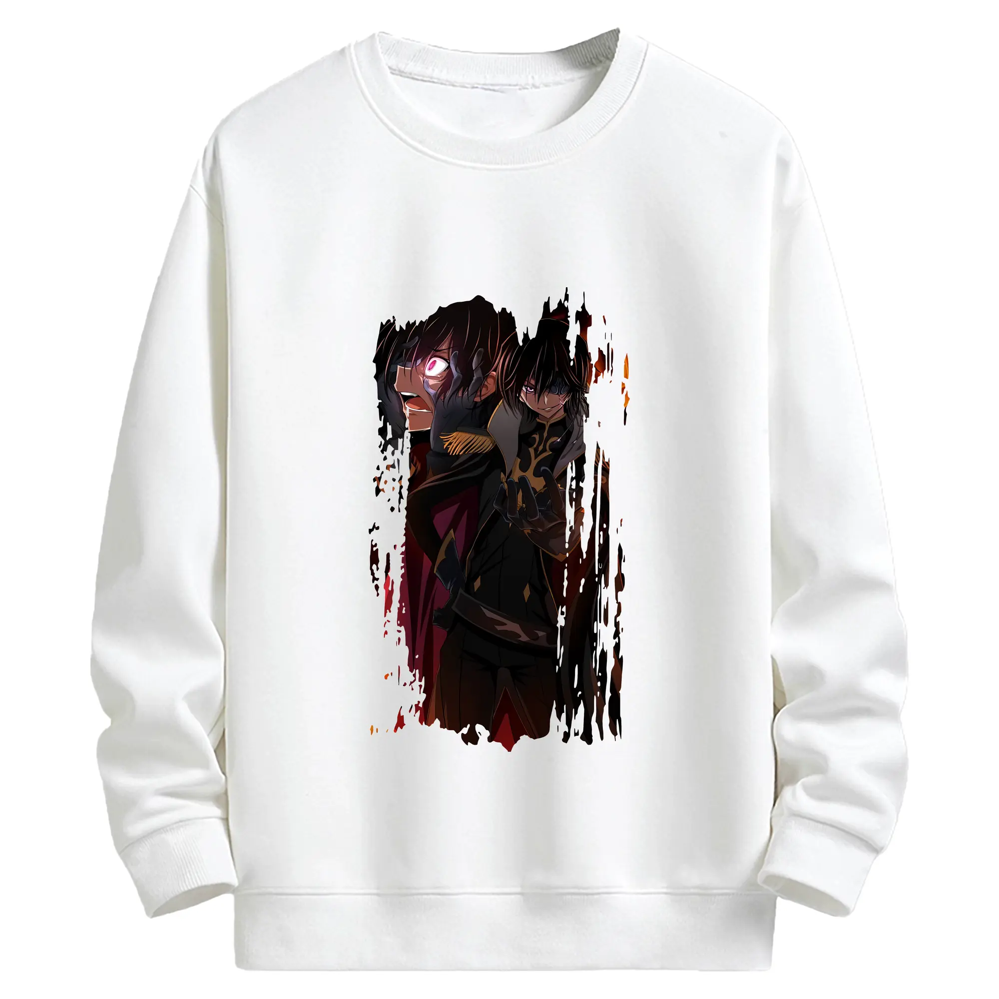 コードギアス 反逆のルルーシュ グッズ ルルーシュ・ランペルージ - キッズ クルーネックスウェットシャツ ・ フロントプリント ・ 綿80％ ポリエステル20％ ・ 快適 通学 スポーツ 日常使い お散歩用