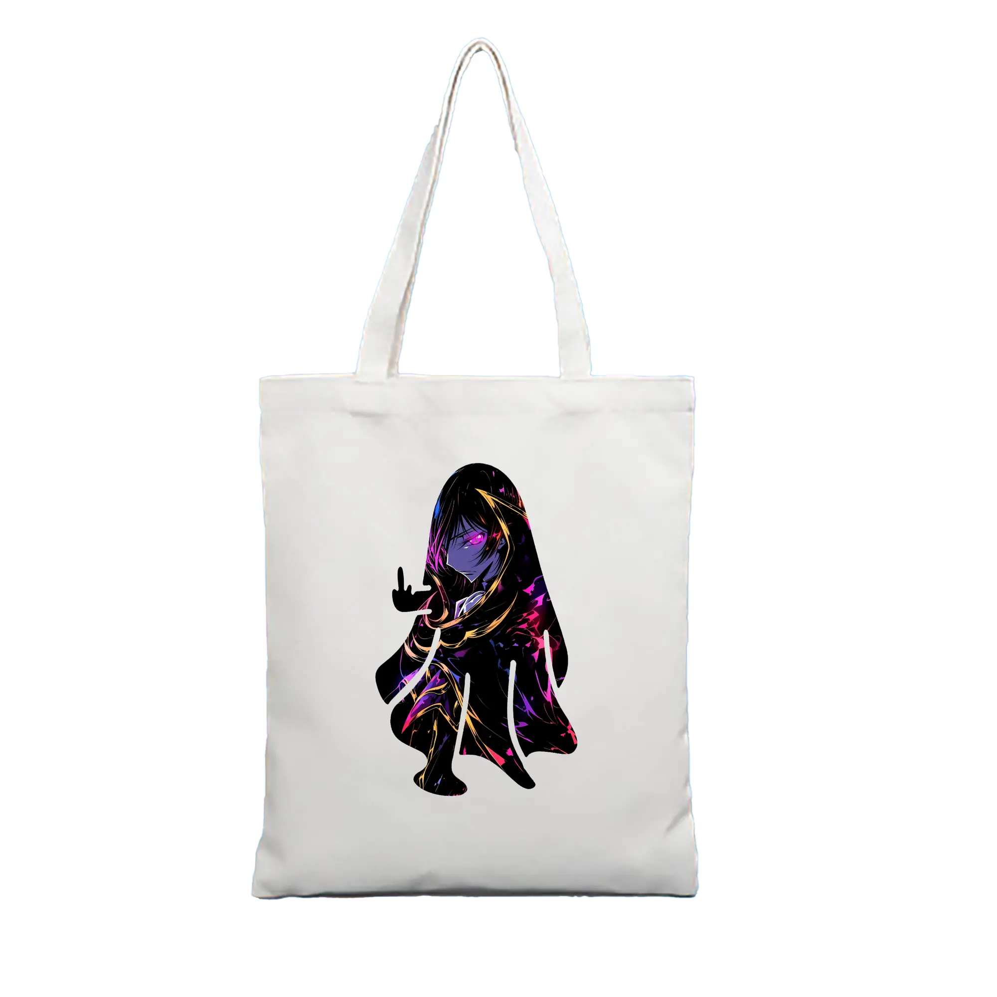 コードギアス 反逆のルルーシュ グッズ ルルーシュ・ランペルージ - 縦型キャンバス手提げバッグ（トートバッグ） ・ キャンバス素材 ・ ショッピング用 ・ 軽量 丈夫 お手入れ簡単