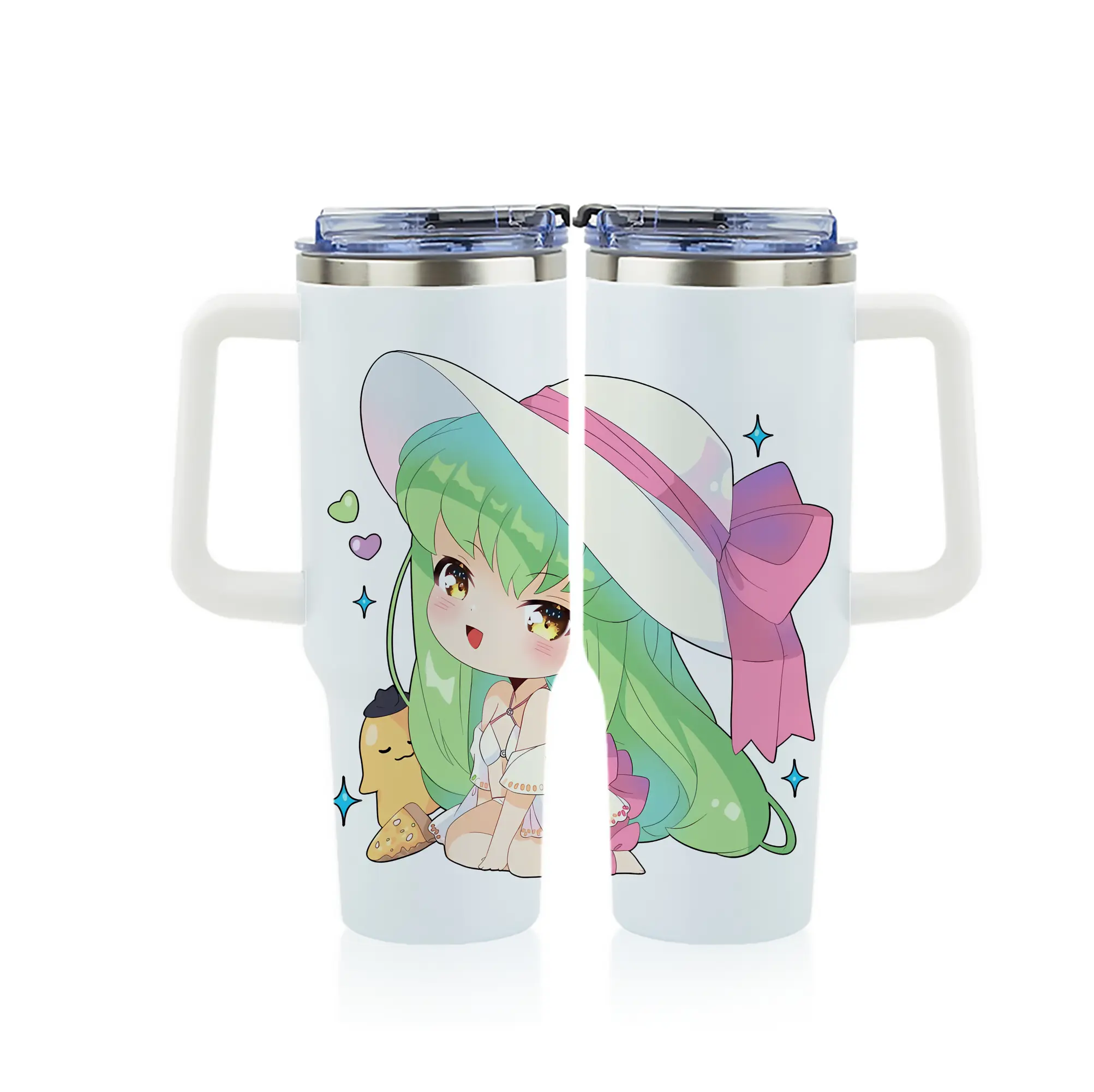 コードギアス 反逆のルルーシュ グッズ シーツー - 1200mL フルプリント車用タンブラー ・ 304ステンレス 内側 ・ 201ステンレス 外側 ・ 保温 保冷 ・ 通勤 ドライブ アウトドア用