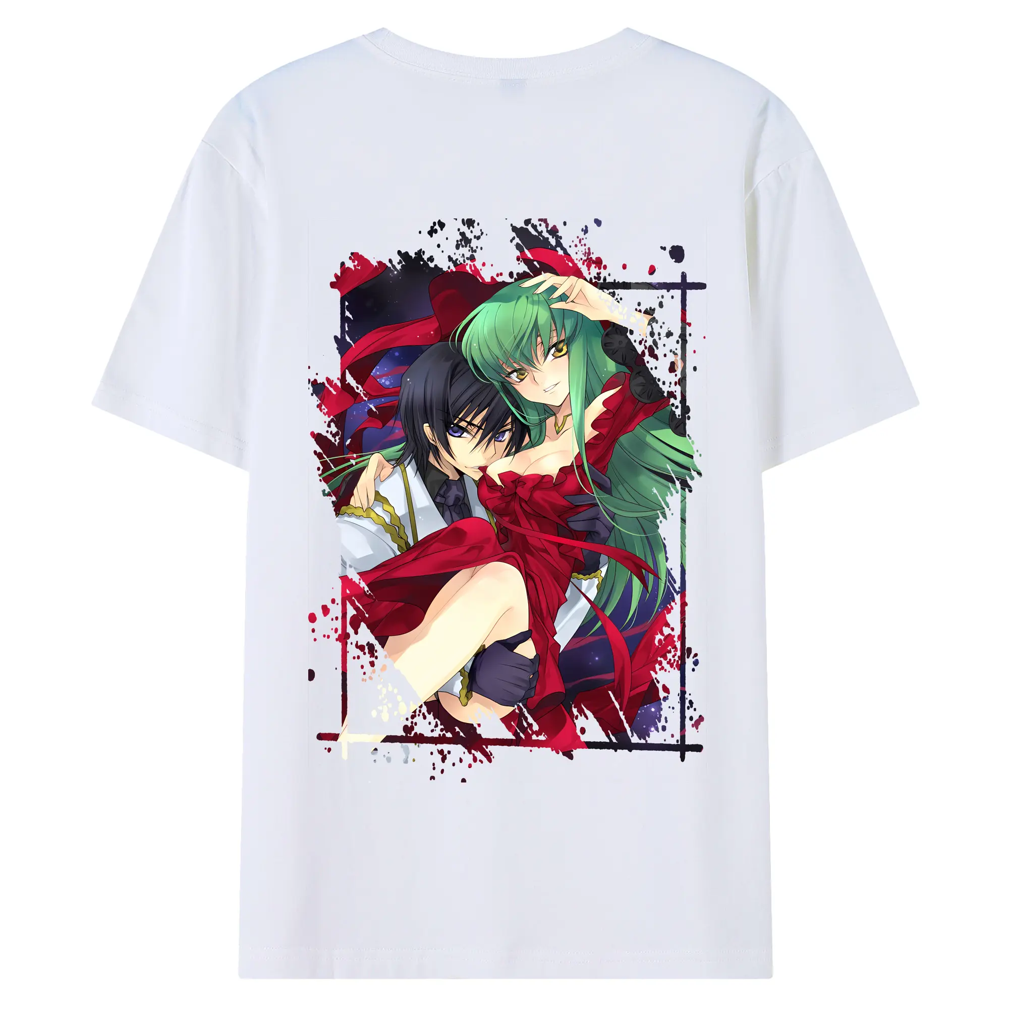 コードギアス 反逆のルルーシュ グッズ シーツー - 綿100％ 半袖Tシャツ ・ バックプリント ・ 快適 通気性 ・ 日常使い 散歩 スポーツ用