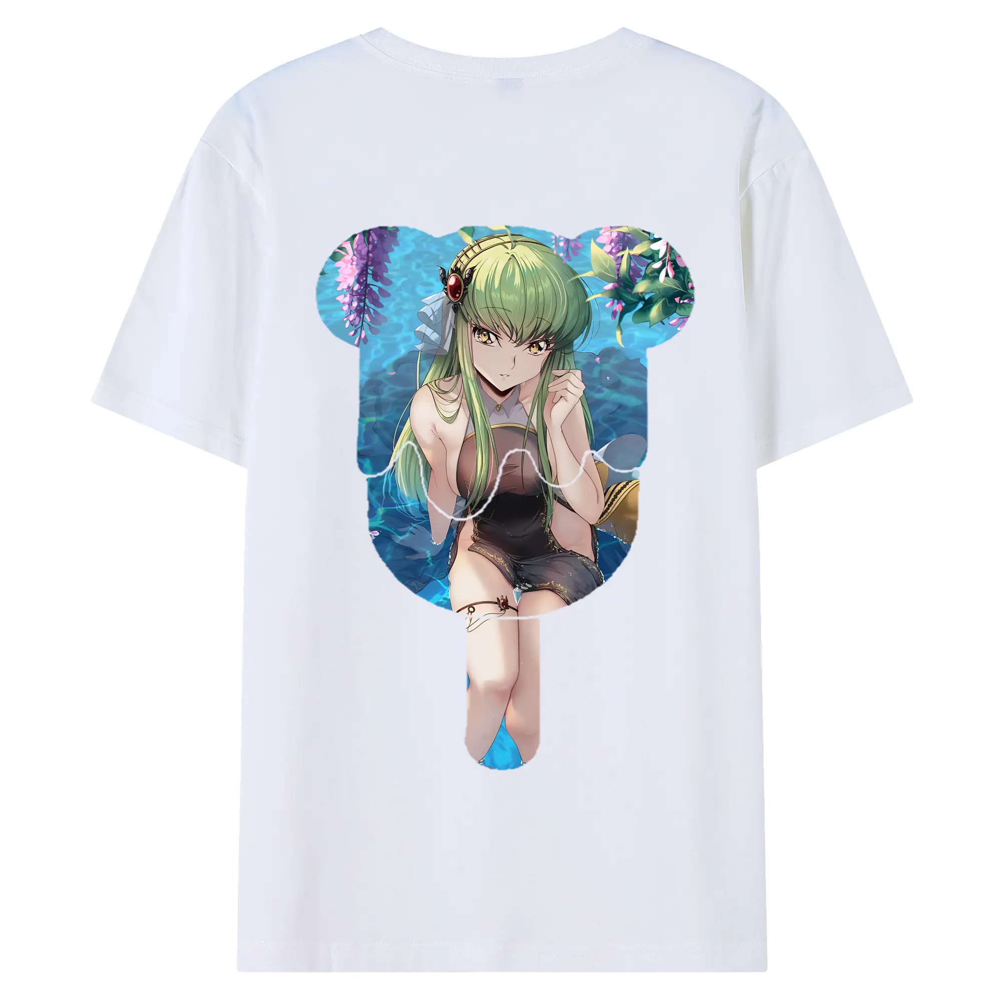 コードギアス 反逆のルルーシュ グッズ シーツー - 綿100％ 半袖Tシャツ ・ バックプリント ・ 快適 通気性 ・ 日常使い 散歩 スポーツ用