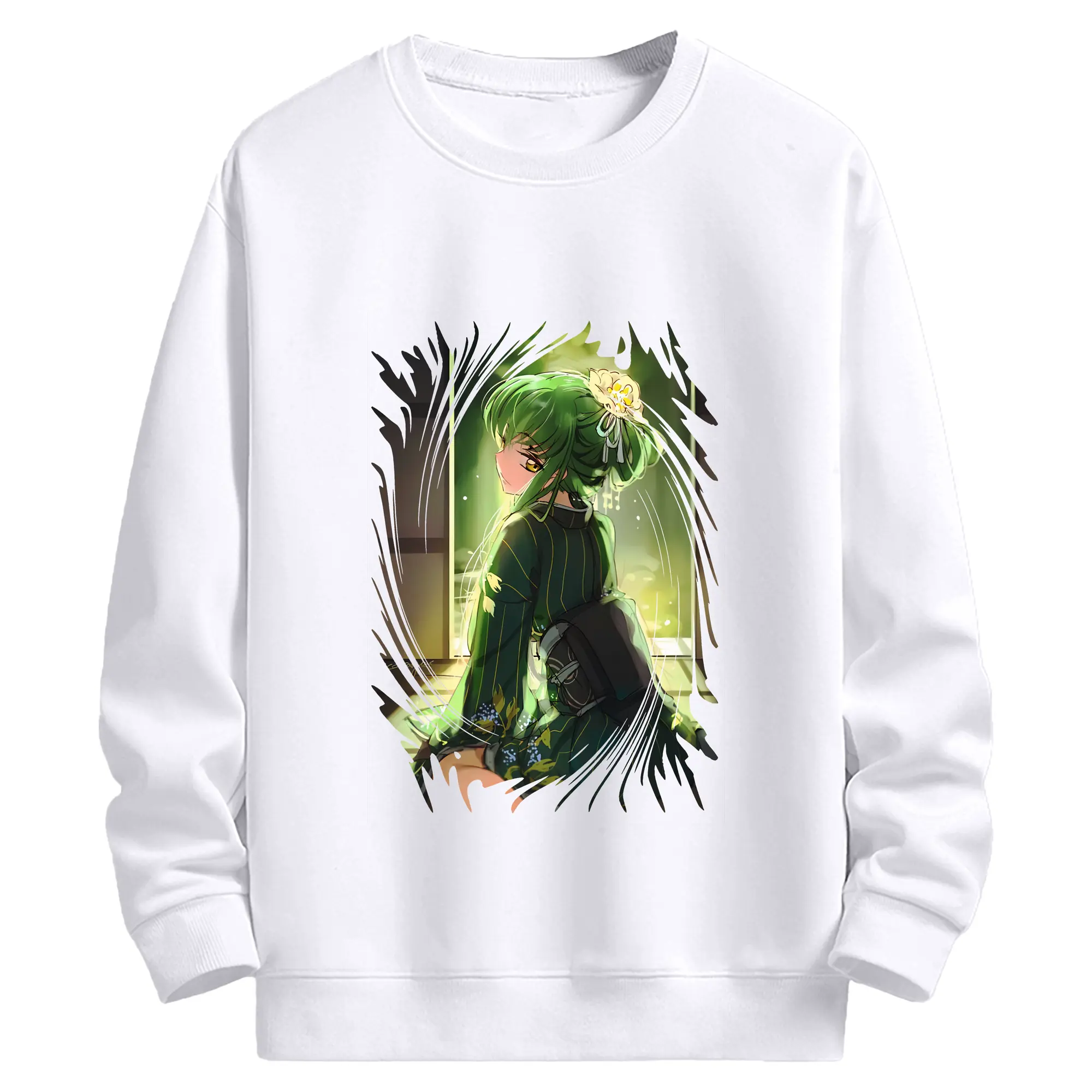 コードギアス 反逆のルルーシュ グッズ シーツー - 高品質 クルーネック スウェット ・ コットン59％ ポリエステル41％ ・ ユニセックス 長袖 トレーナー ・ カジュアル デイリー スポーツ 散歩用