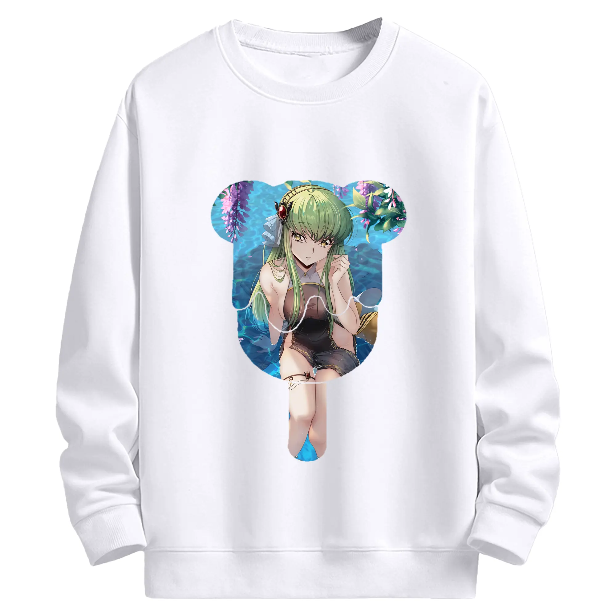 コードギアス 反逆のルルーシュ グッズ シーツー - 高品質 クルーネック スウェット ・ コットン59％ ポリエステル41％ ・ ユニセックス 長袖 トレーナー ・ カジュアル デイリー スポーツ 散歩用