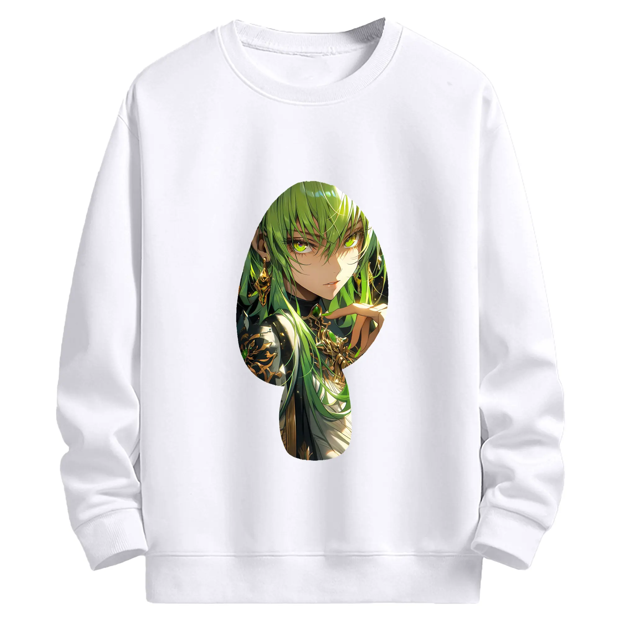 コードギアス 反逆のルルーシュ グッズ シーツー - 高品質 クルーネック スウェット ・ コットン59％ ポリエステル41％ ・ ユニセックス 長袖 トレーナー ・ カジュアル デイリー スポーツ 散歩用