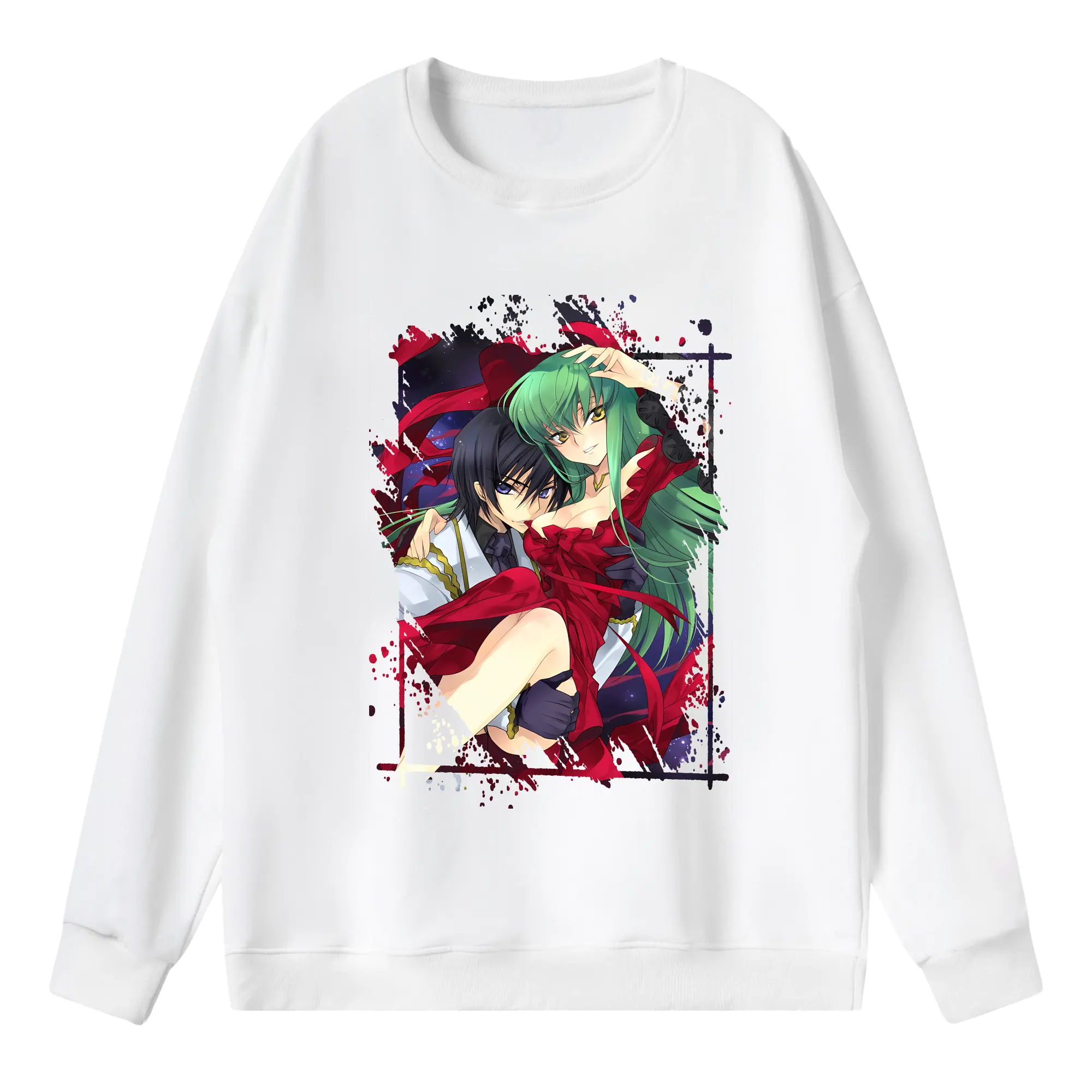 コードギアス 反逆のルルーシュ グッズ シーツー - 薄手 クルーネック スウェット 裏毛260g · ポリエステル 春秋向け カジュアル 男女兼用 · トレーナー デイリー スポーツ 散歩に最適