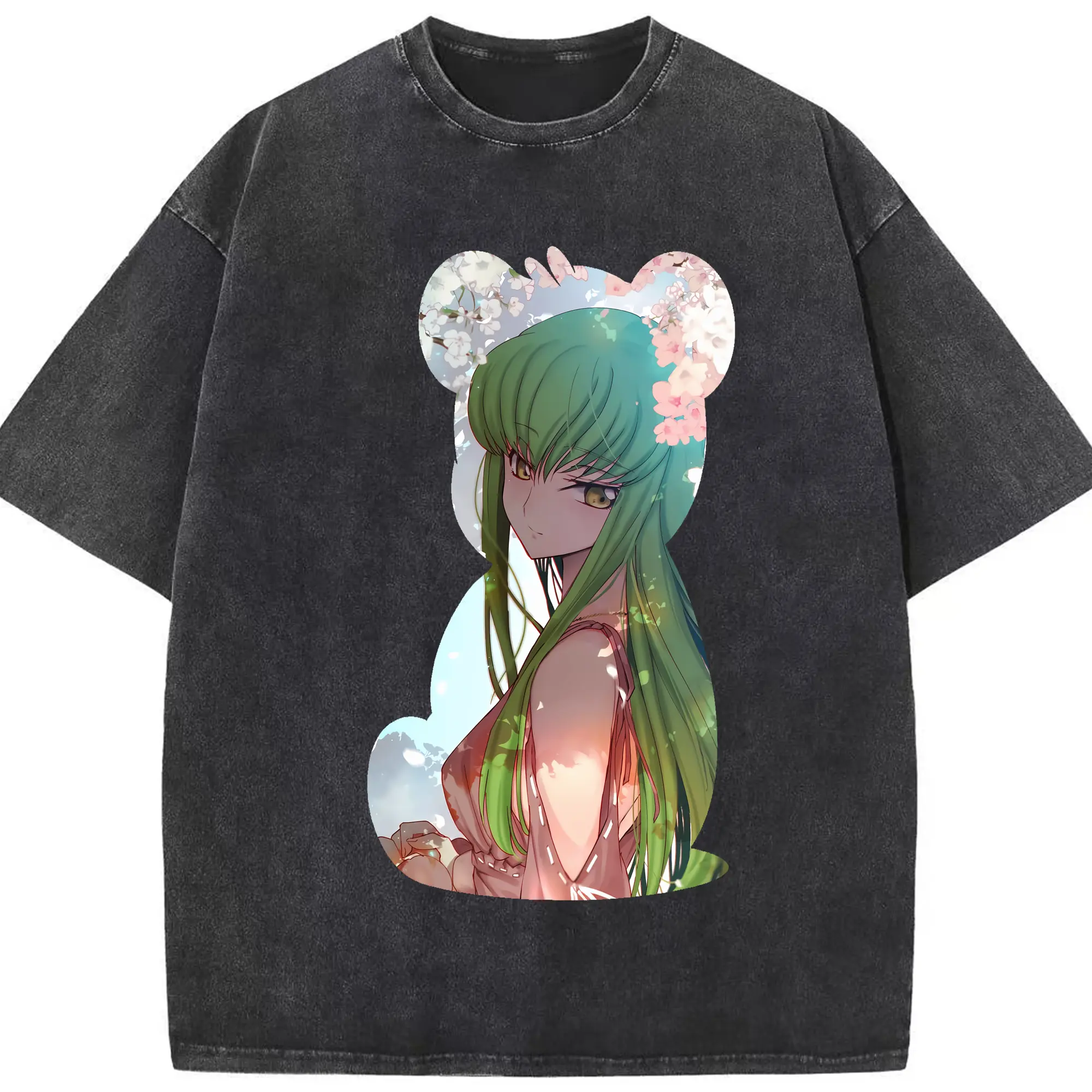 コードギアス 反逆のルルーシュ グッズ シーツー - 綿100％ ヴィンテージ風 半袖Tシャツ ・ フロントプリント ・ 柔らか肌触り ・ 通気性 快適 ・ スポーツ カジュアル 外出用