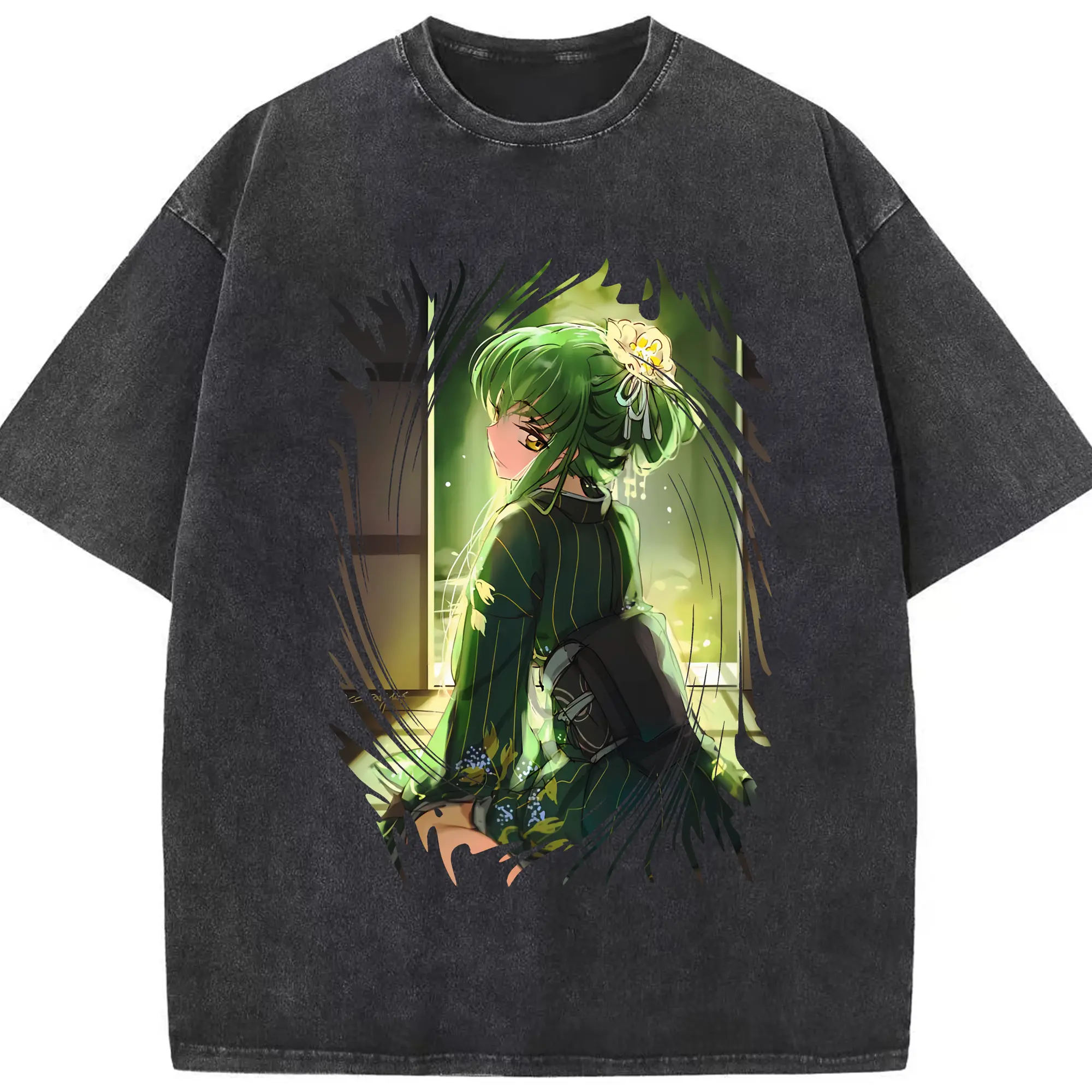 コードギアス 反逆のルルーシュ グッズ シーツー - 綿100％ ヴィンテージ風 半袖Tシャツ ・ フロントプリント ・ 柔らか肌触り ・ 通気性 快適 ・ スポーツ カジュアル 外出用