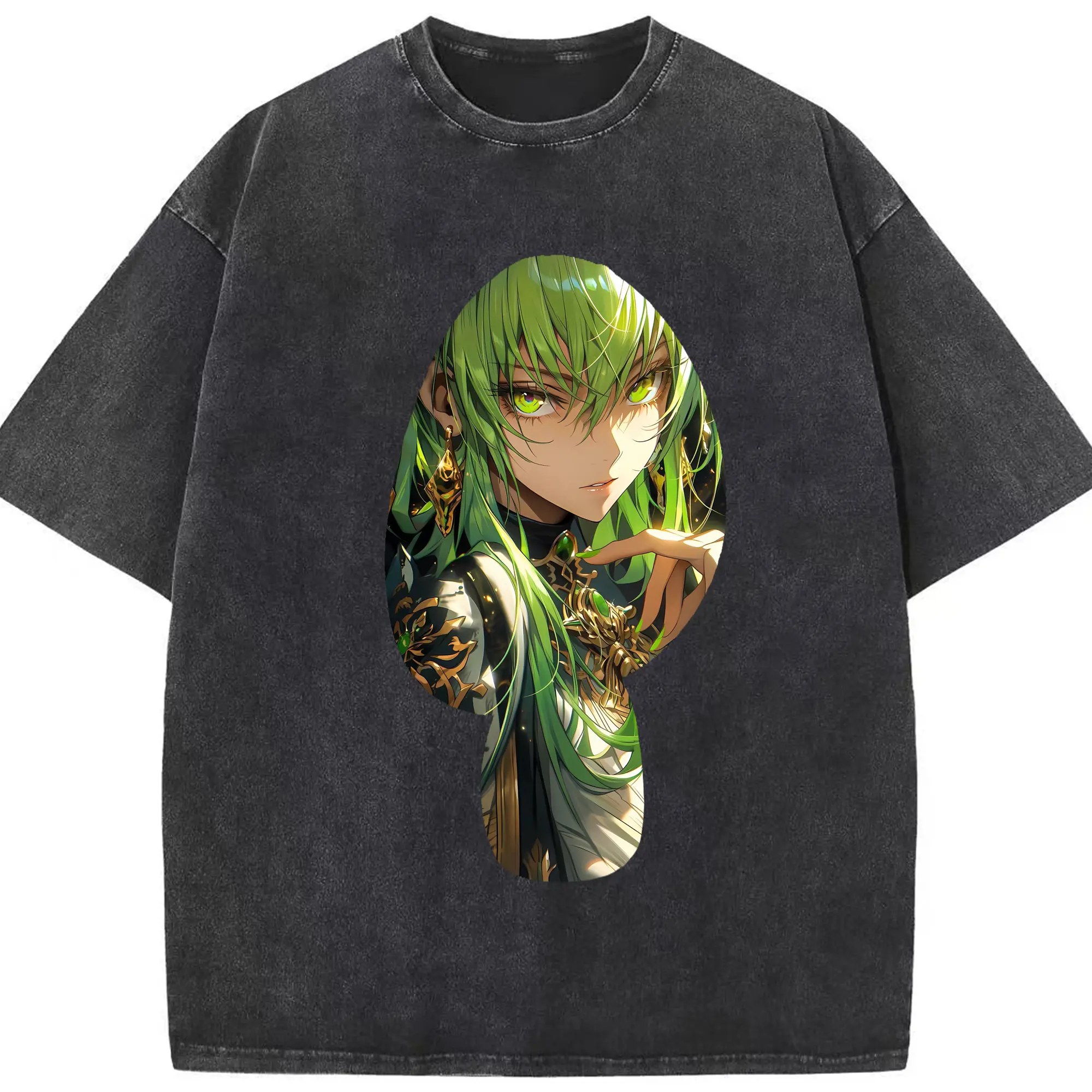 コードギアス 反逆のルルーシュ グッズ シーツー - 綿100％ ヴィンテージ風 半袖Tシャツ ・ フロントプリント ・ 柔らか肌触り ・ 通気性 快適 ・ スポーツ カジュアル 外出用