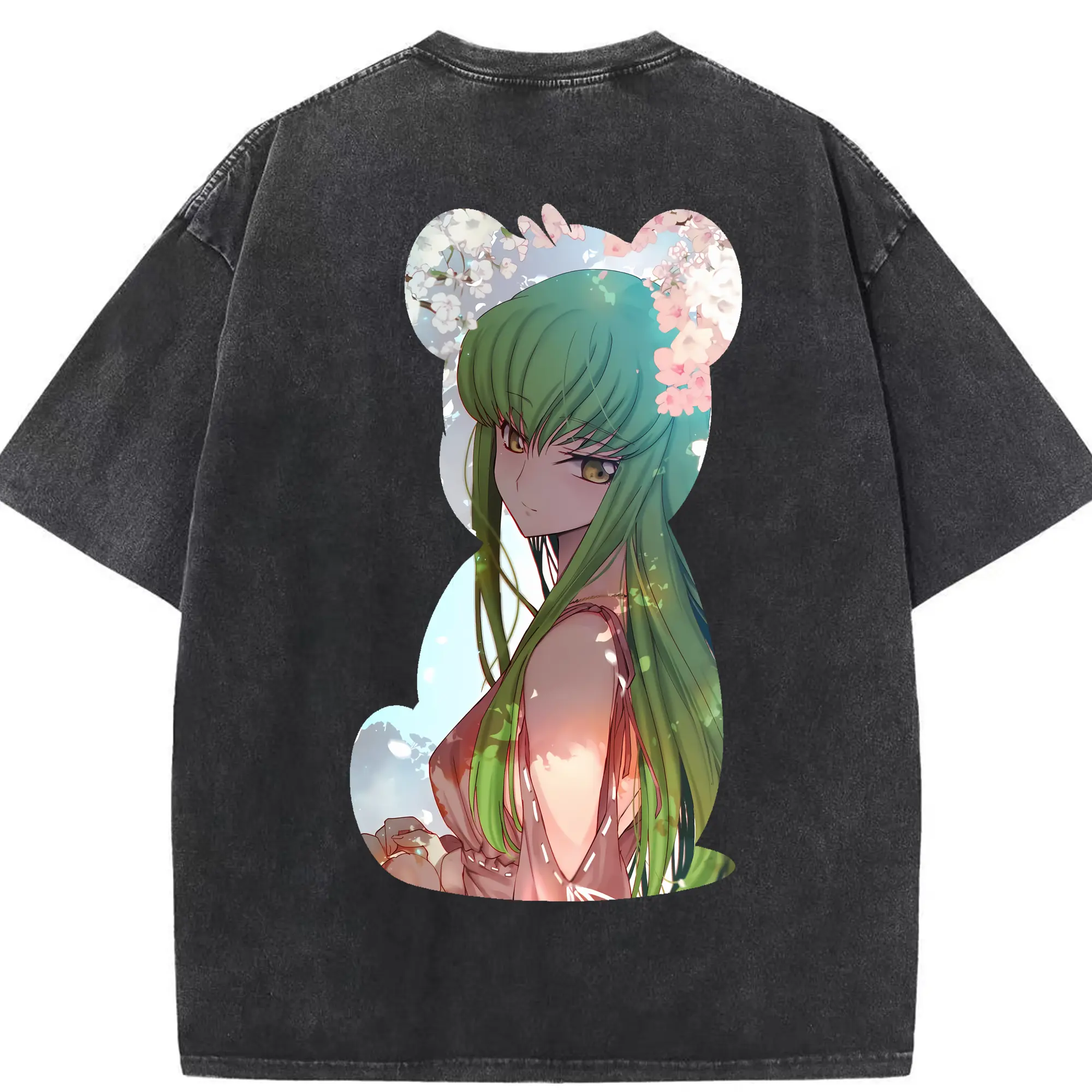 コードギアス 反逆のルルーシュ グッズ シーツー - 綿100％ ヴィンテージ風 半袖Tシャツ ・ 背面プリント ・ 柔らか肌触り ・ 通気性 快適 ・ スポーツ カジュアル 外出用