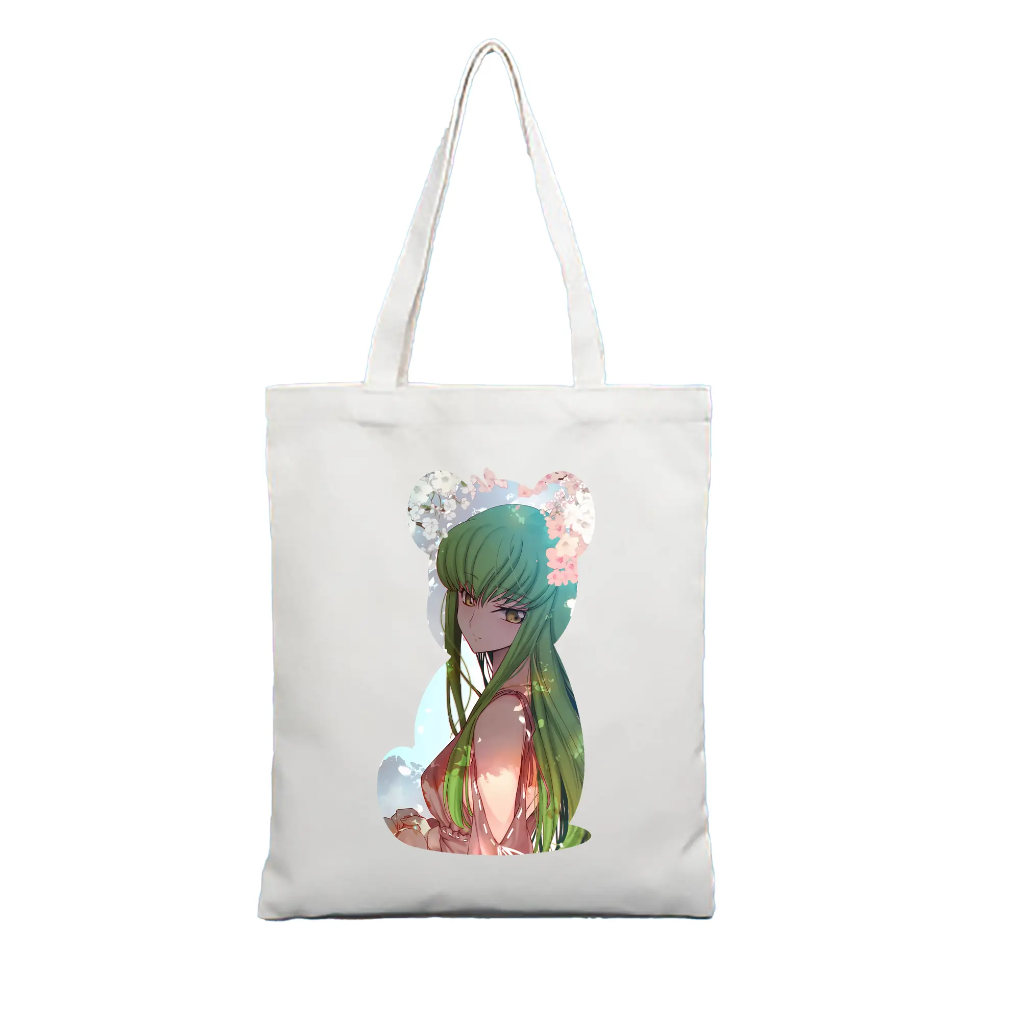 コードギアス 反逆のルルーシュ グッズ シーツー - 縦型キャンバス手提げバッグ（トートバッグ） ・ キャンバス素材 ・ ショッピング用 ・ 軽量 丈夫 お手入れ簡単