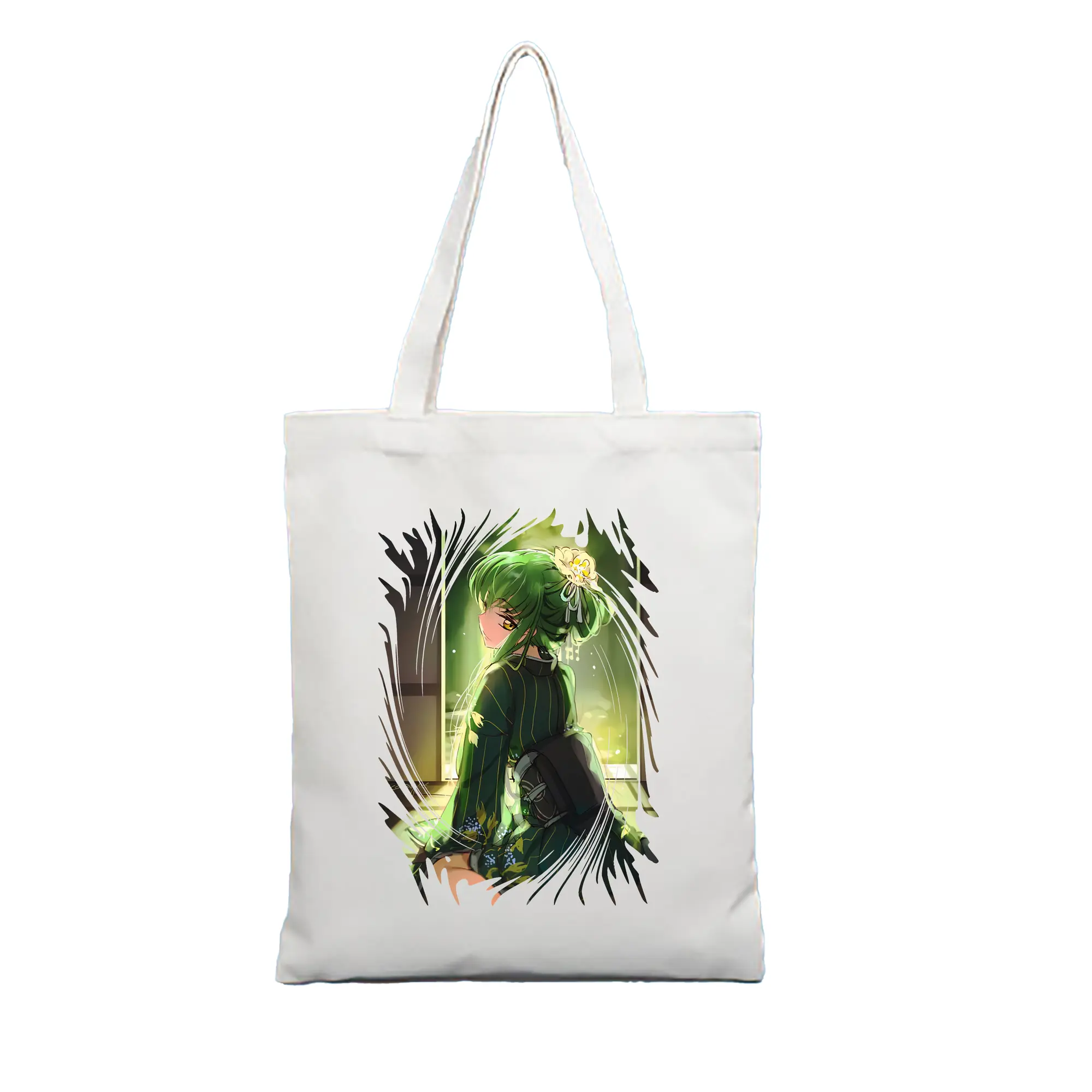 コードギアス 反逆のルルーシュ グッズ シーツー - 縦型キャンバス手提げバッグ（トートバッグ） ・ キャンバス素材 ・ ショッピング用 ・ 軽量 丈夫 お手入れ簡単