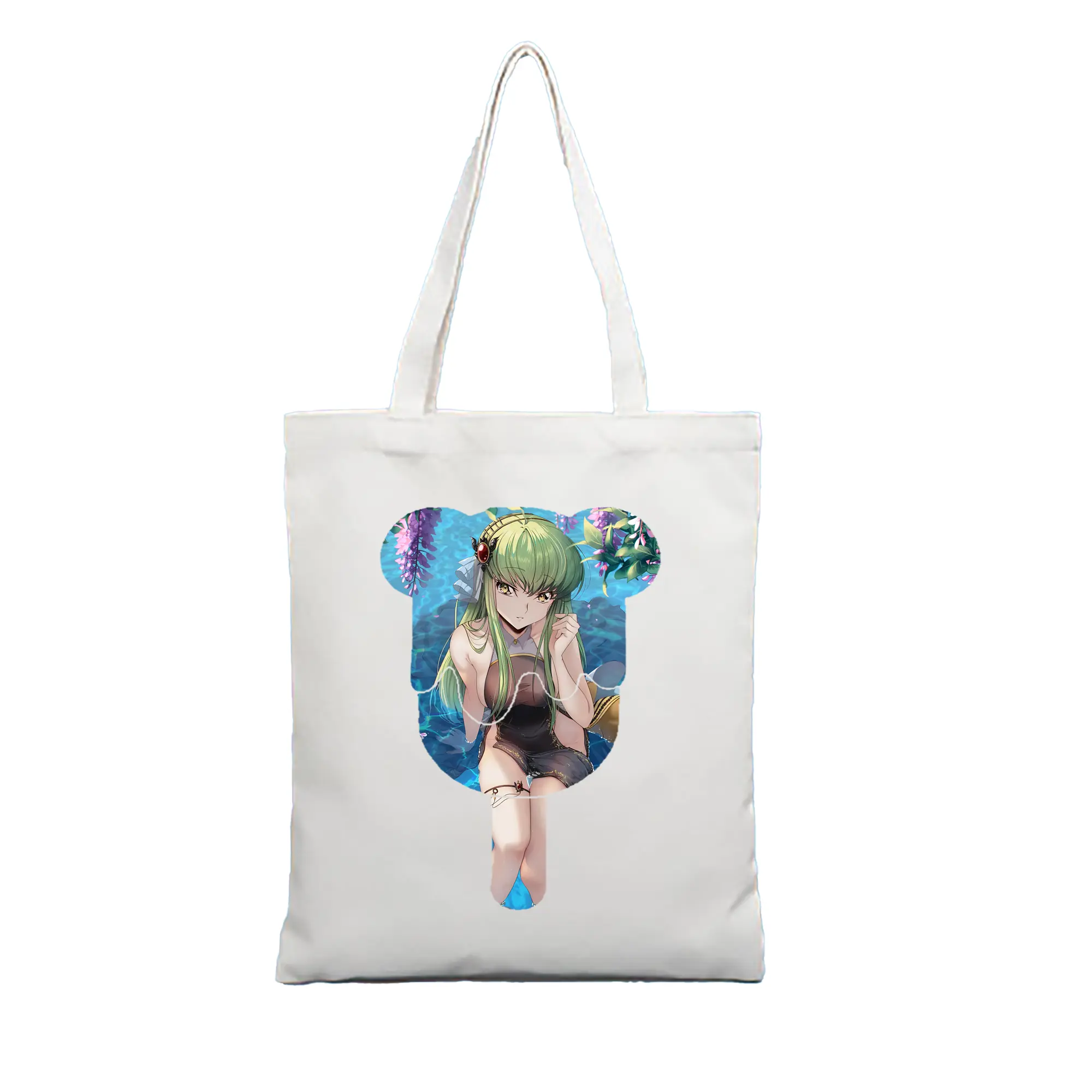 コードギアス 反逆のルルーシュ グッズ シーツー - 縦型キャンバス手提げバッグ（トートバッグ） ・ キャンバス素材 ・ ショッピング用 ・ 軽量 丈夫 お手入れ簡単