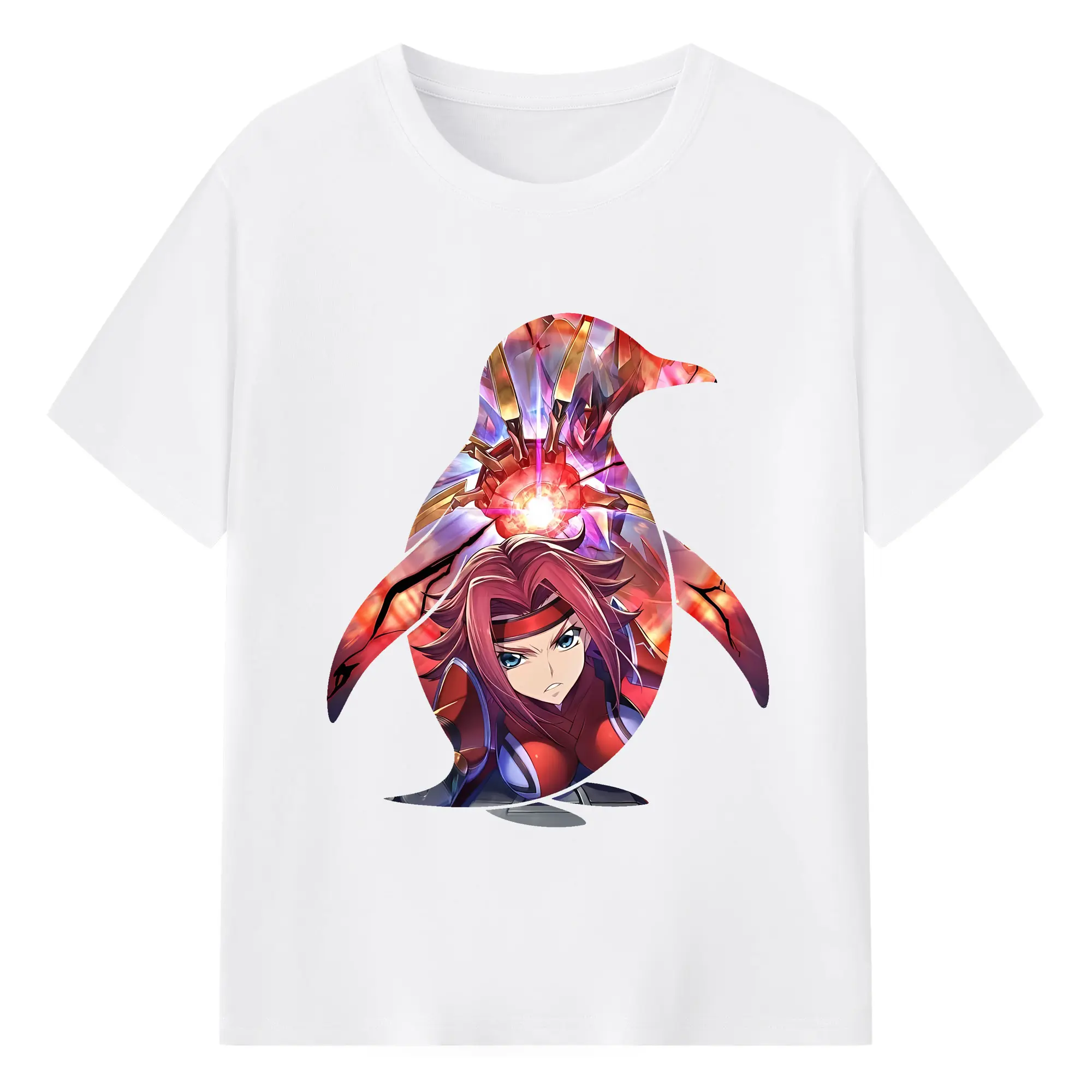 コードギアス 反逆のルルーシュ グッズ カレン・シュタットフェルト - 綿100％ 半袖Tシャツ ・ フロントプリント ・ 快適 通気性 ・ 日常使い 散歩 スポーツ用