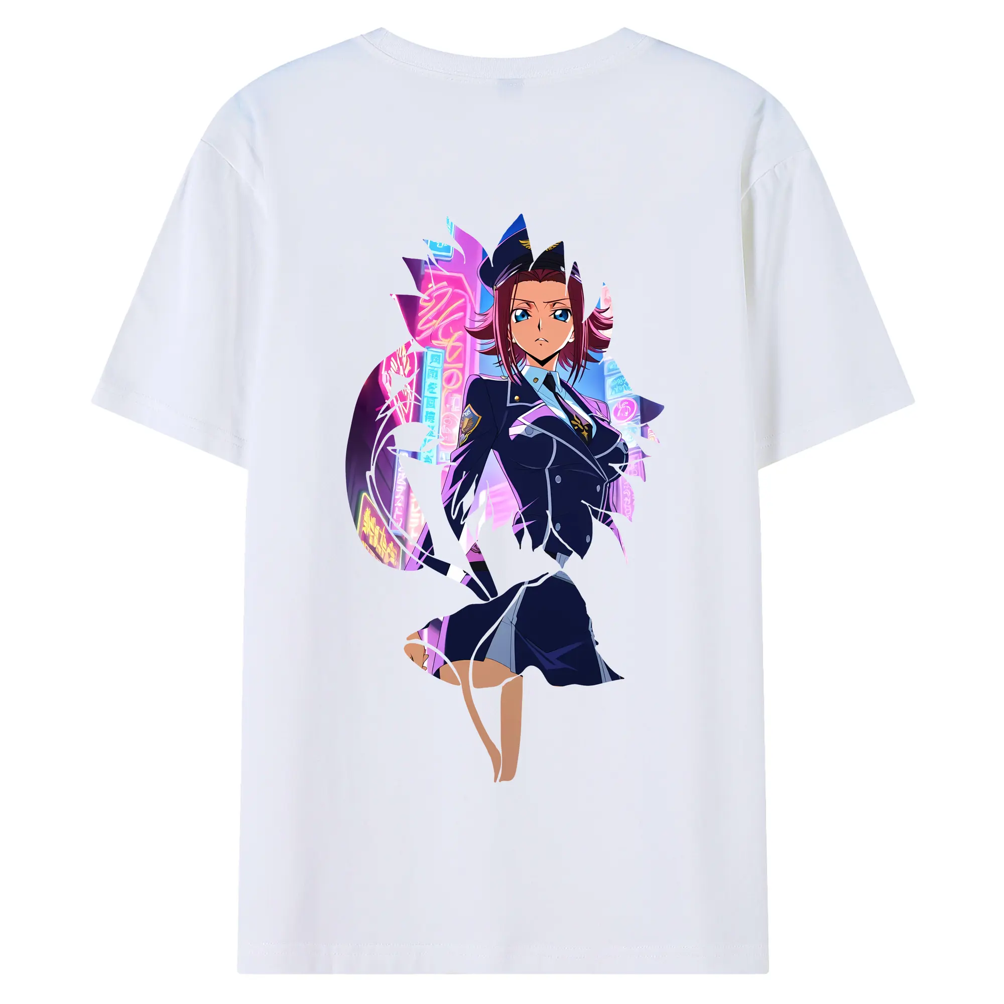 コードギアス 反逆のルルーシュ グッズ カレン・シュタットフェルト - 綿100％ 半袖Tシャツ ・ バックプリント ・ 快適 通気性 ・ 日常使い 散歩 スポーツ用