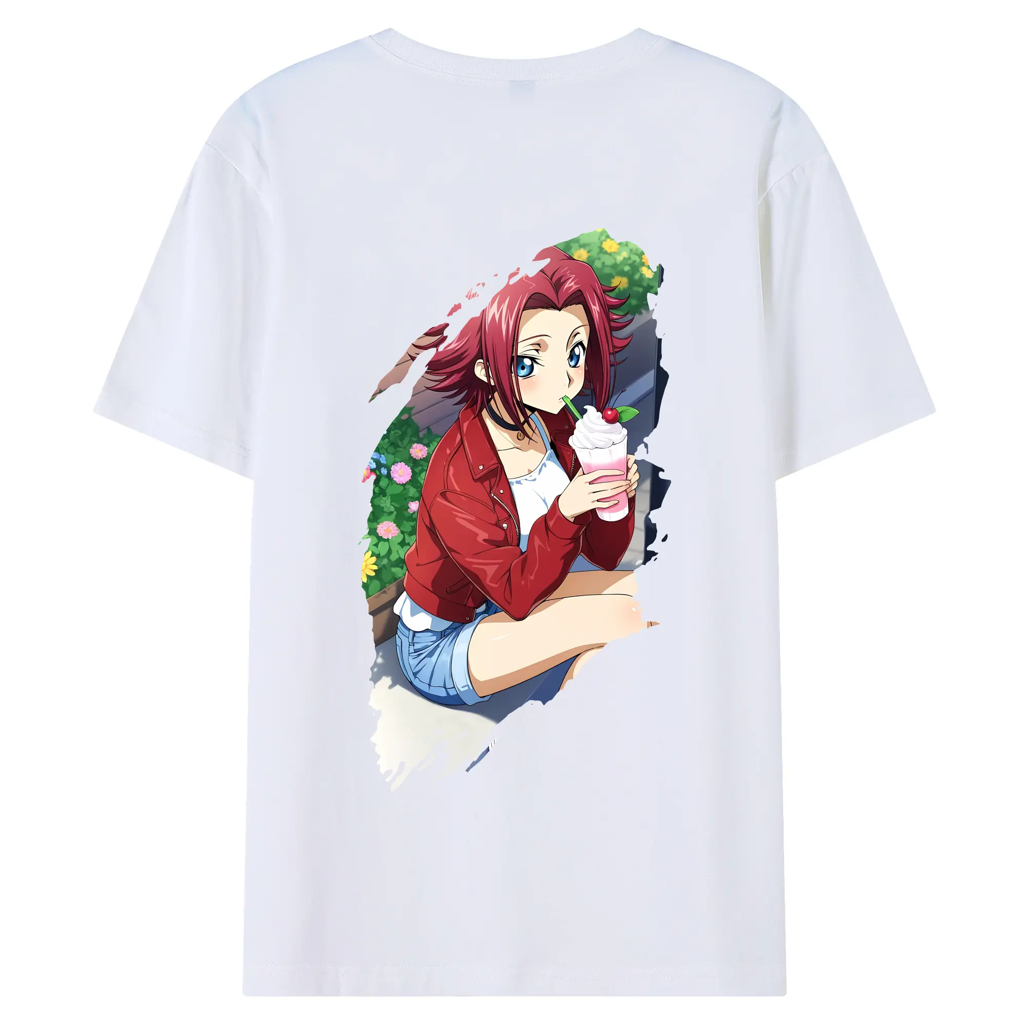 コードギアス 反逆のルルーシュ グッズ カレン・シュタットフェルト - 綿100％ 半袖Tシャツ ・ バックプリント ・ 快適 通気性 ・ 日常使い 散歩 スポーツ用