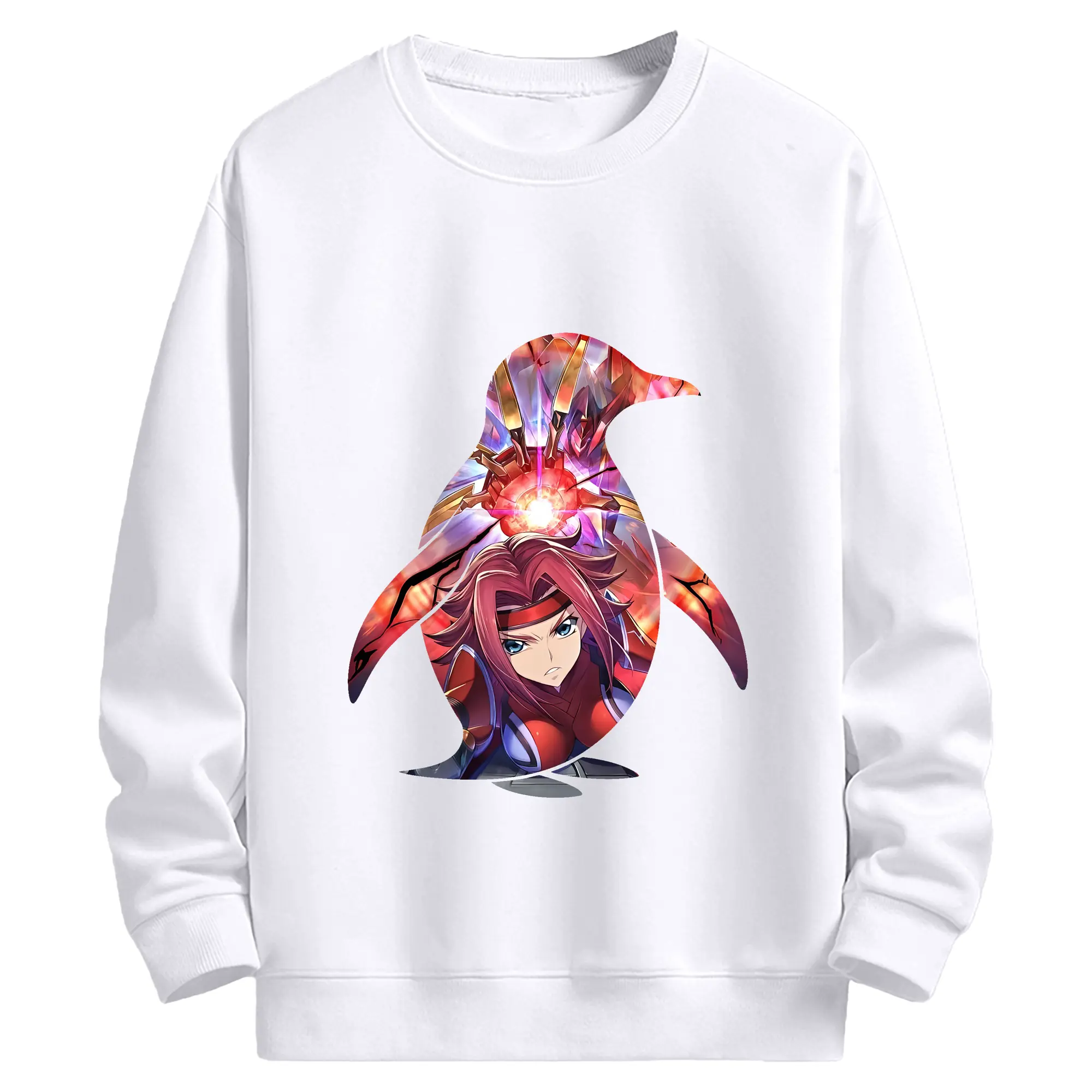 コードギアス 反逆のルルーシュ グッズ カレン・シュタットフェルト - 高品質 クルーネック スウェット ・ コットン59％ ポリエステル41％ ・ ユニセックス 長袖 トレーナー ・ カジュアル デイリー スポーツ 散歩用