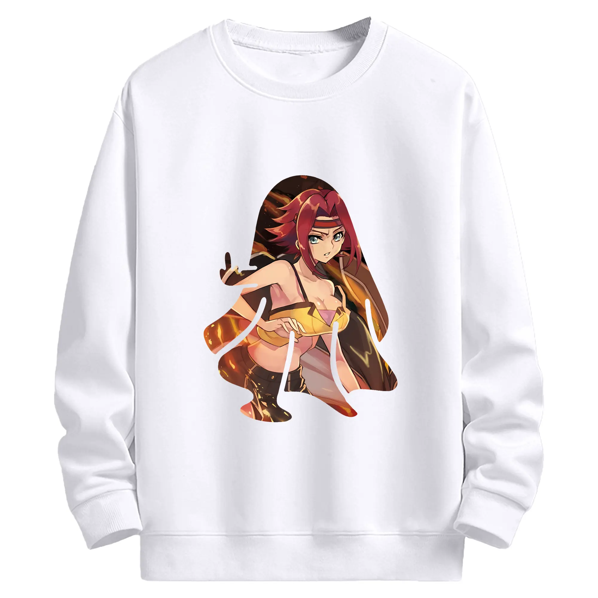 コードギアス 反逆のルルーシュ グッズ カレン・シュタットフェルト - 高品質 クルーネック スウェット ・ コットン59％ ポリエステル41％ ・ ユニセックス 長袖 トレーナー ・ カジュアル デイリー スポーツ 散歩用