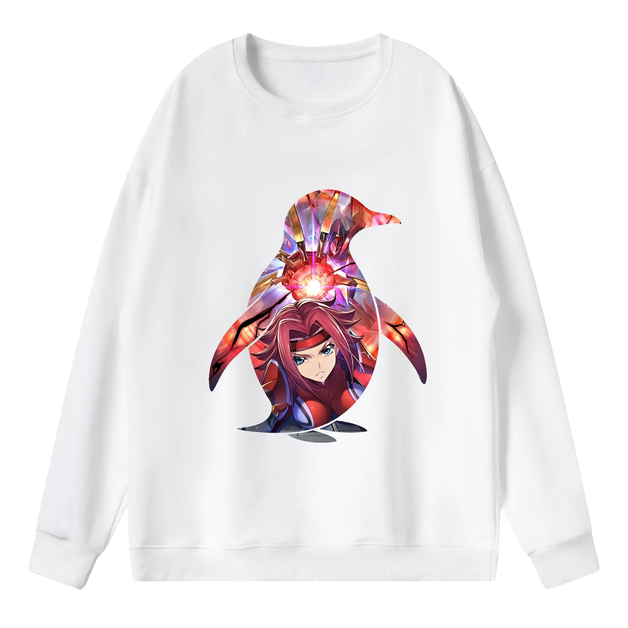 コードギアス 反逆のルルーシュ グッズ カレン・シュタットフェルト - 薄手 クルーネック スウェット 裏毛260g · ポリエステル 春秋向け カジュアル 男女兼用 · トレーナー デイリー スポーツ 散歩に最適