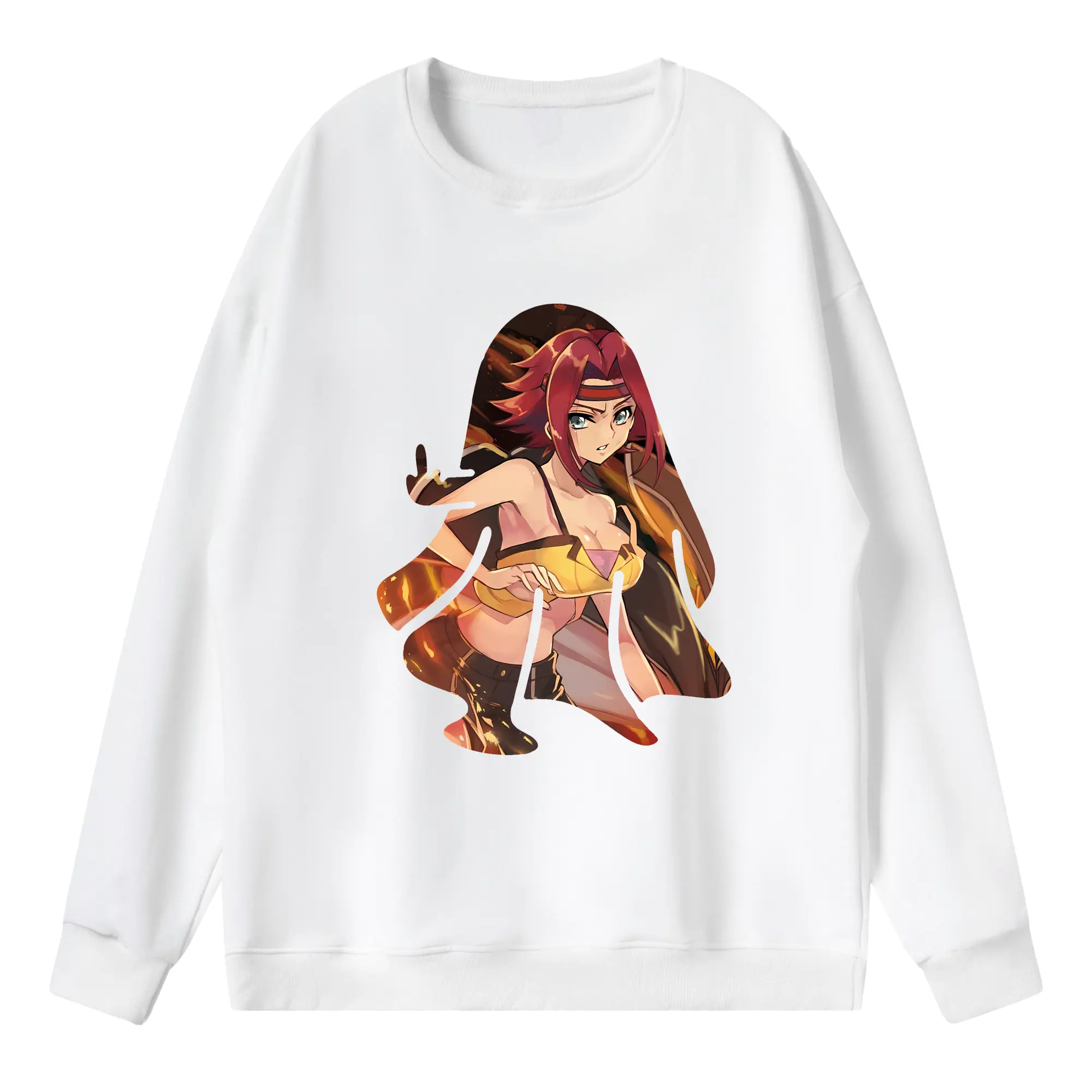 コードギアス 反逆のルルーシュ グッズ カレン・シュタットフェルト - 薄手 クルーネック スウェット 裏毛260g · ポリエステル 春秋向け カジュアル 男女兼用 · トレーナー デイリー スポーツ 散歩に最適