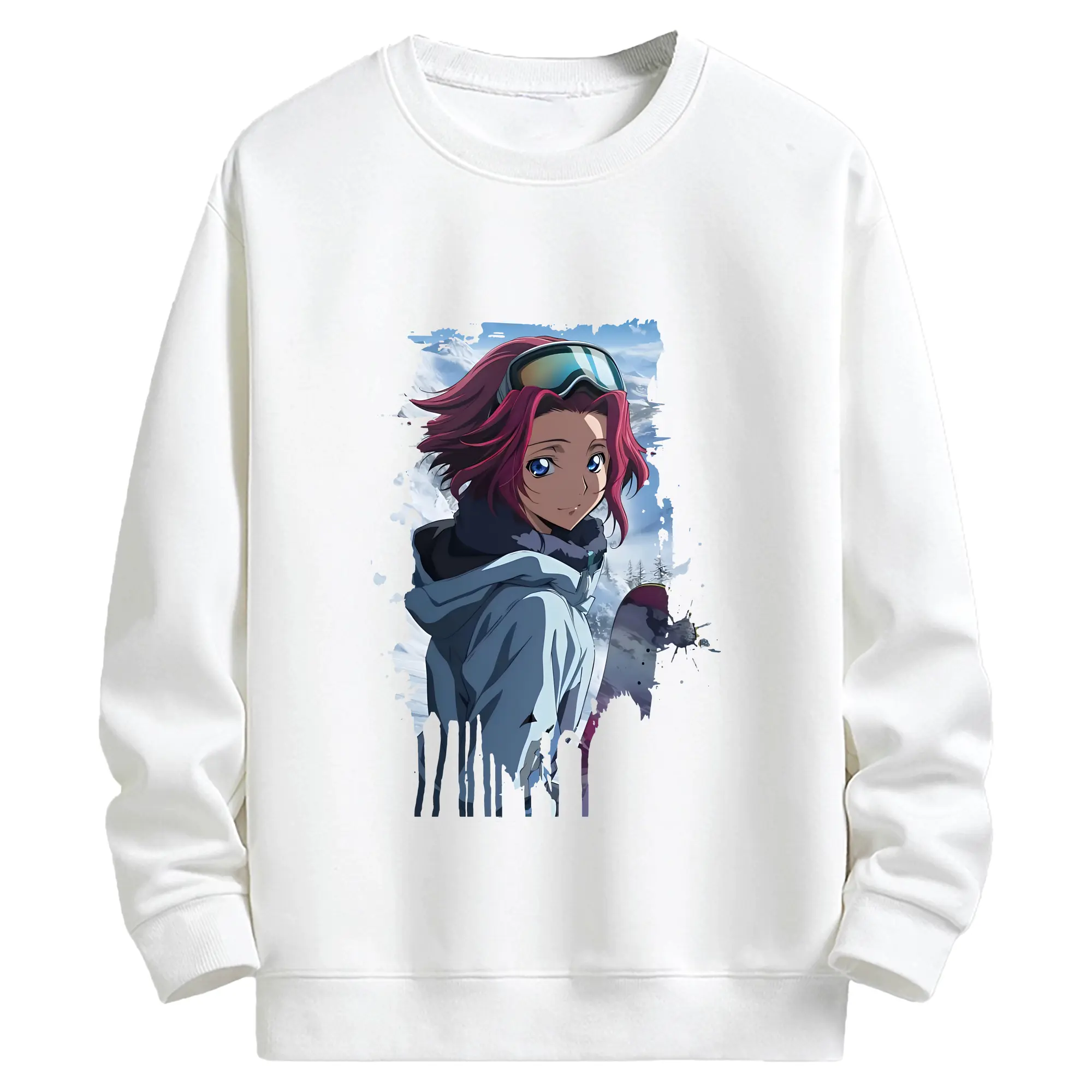 コードギアス 反逆のルルーシュ グッズ カレン・シュタットフェルト - キッズ クルーネックスウェットシャツ ・ フロントプリント ・ 綿80％ ポリエステル20％ ・ 快適 通学 スポーツ 日常使い お散歩用