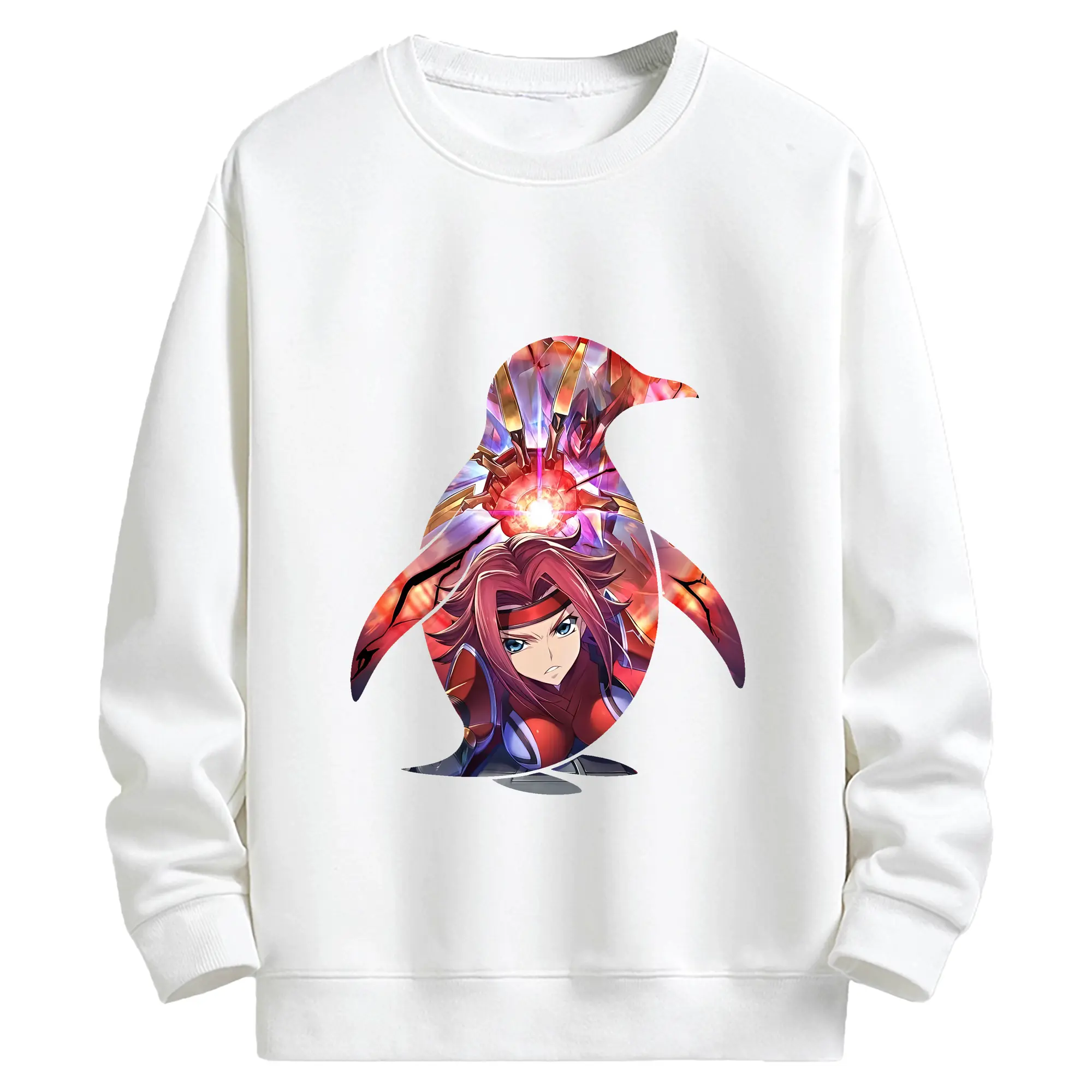 コードギアス 反逆のルルーシュ グッズ カレン・シュタットフェルト - キッズ クルーネックスウェットシャツ ・ フロントプリント ・ 綿80％ ポリエステル20％ ・ 快適 通学 スポーツ 日常使い お散歩用