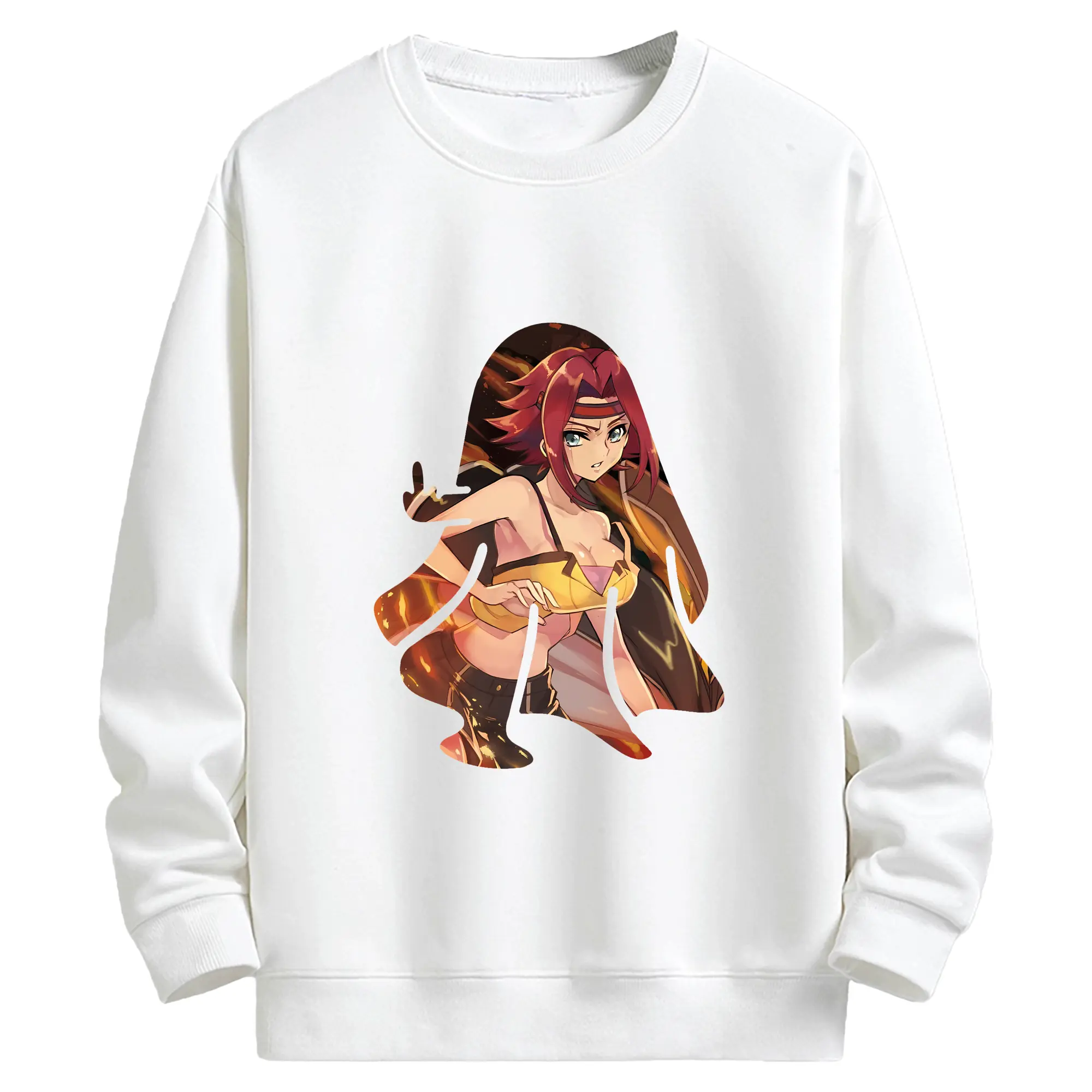 コードギアス 反逆のルルーシュ グッズ カレン・シュタットフェルト - キッズ クルーネックスウェットシャツ ・ フロントプリント ・ 綿80％ ポリエステル20％ ・ 快適 通学 スポーツ 日常使い お散歩用