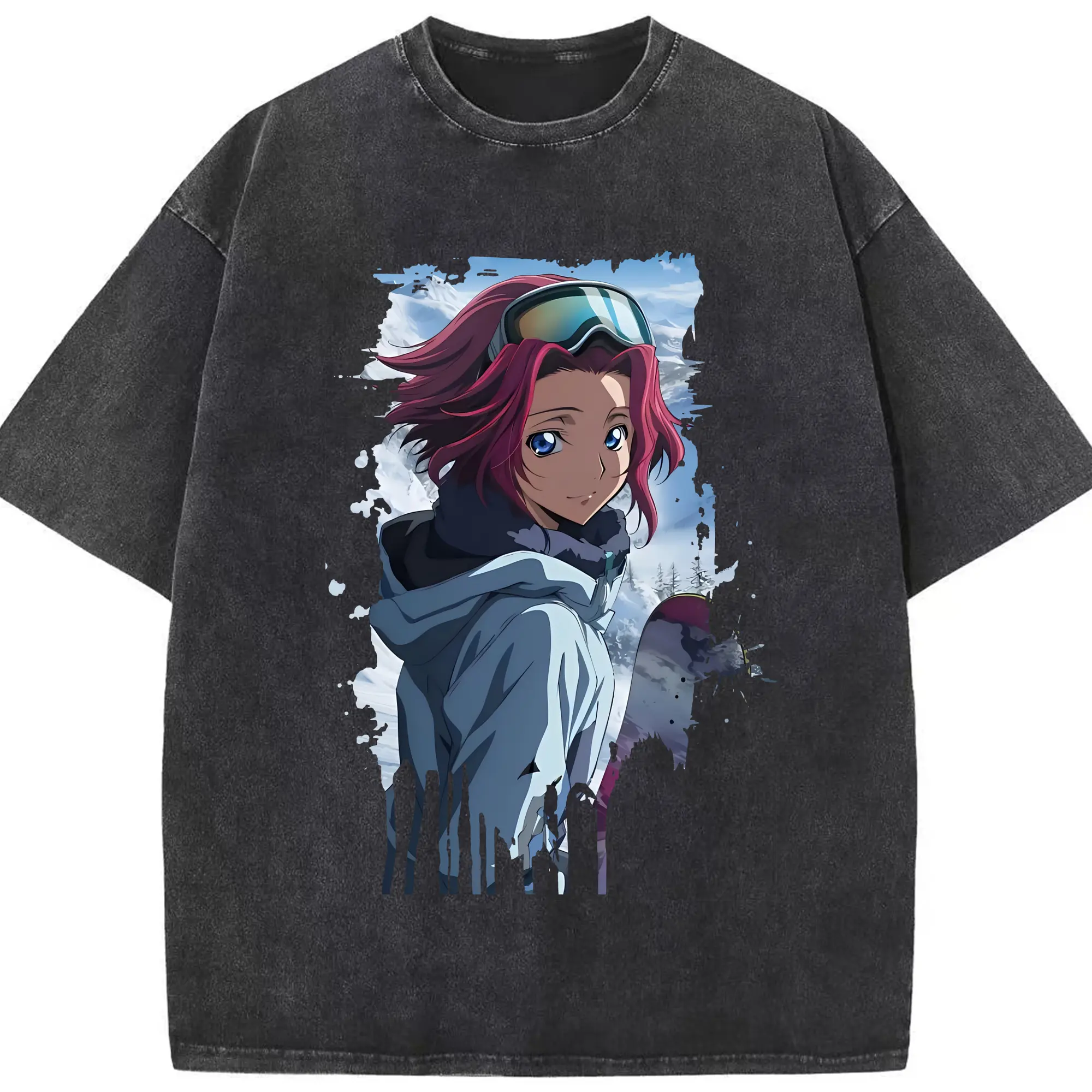 コードギアス 反逆のルルーシュ グッズ カレン・シュタットフェルト - 綿100％ ヴィンテージ風 半袖Tシャツ ・ フロントプリント ・ 柔らか肌触り ・ 通気性 快適 ・ スポーツ カジュアル 外出用