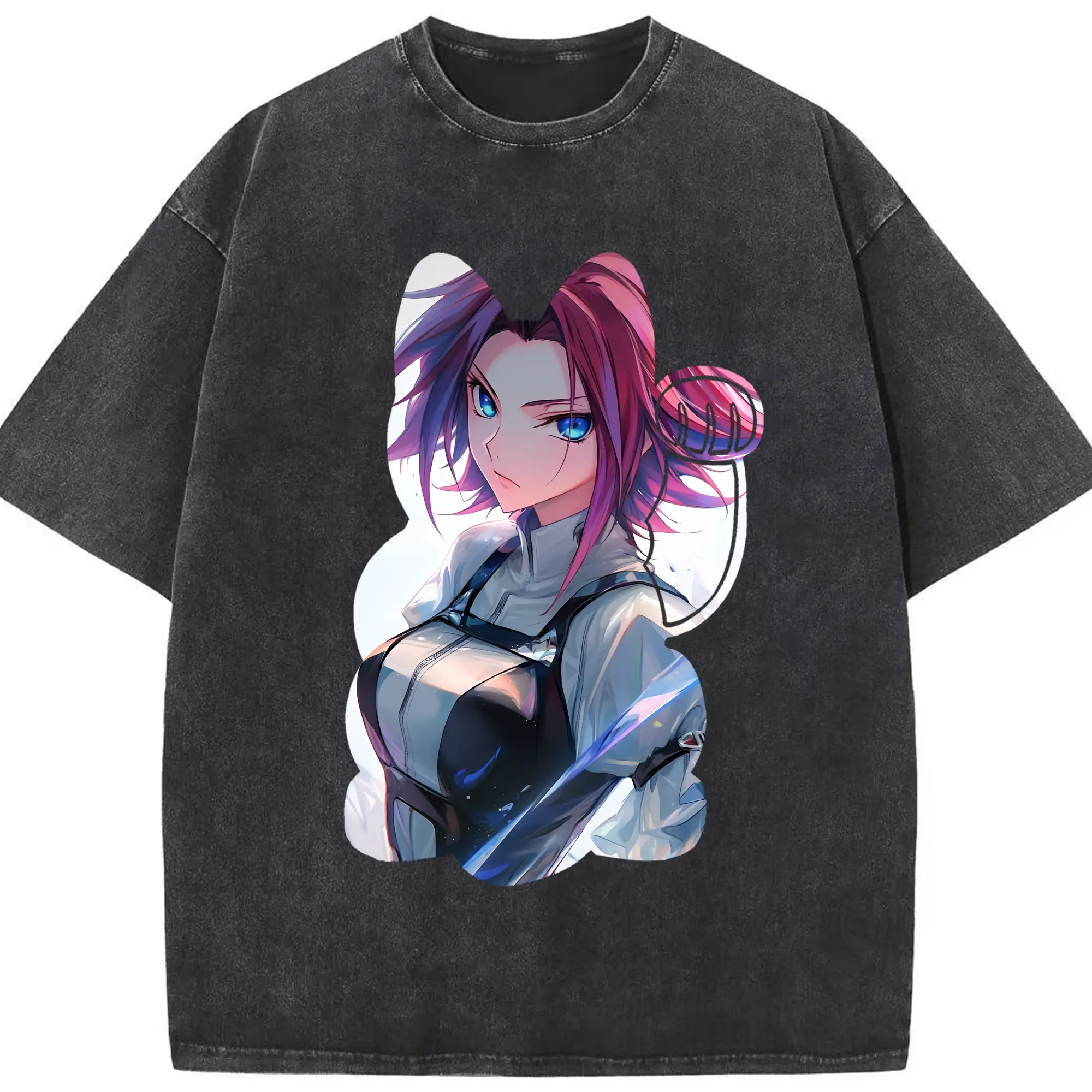 コードギアス 反逆のルルーシュ グッズ カレン・シュタットフェルト - 綿100％ ヴィンテージ風 半袖Tシャツ ・ フロントプリント ・ 柔らか肌触り ・ 通気性 快適 ・ スポーツ カジュアル 外出用