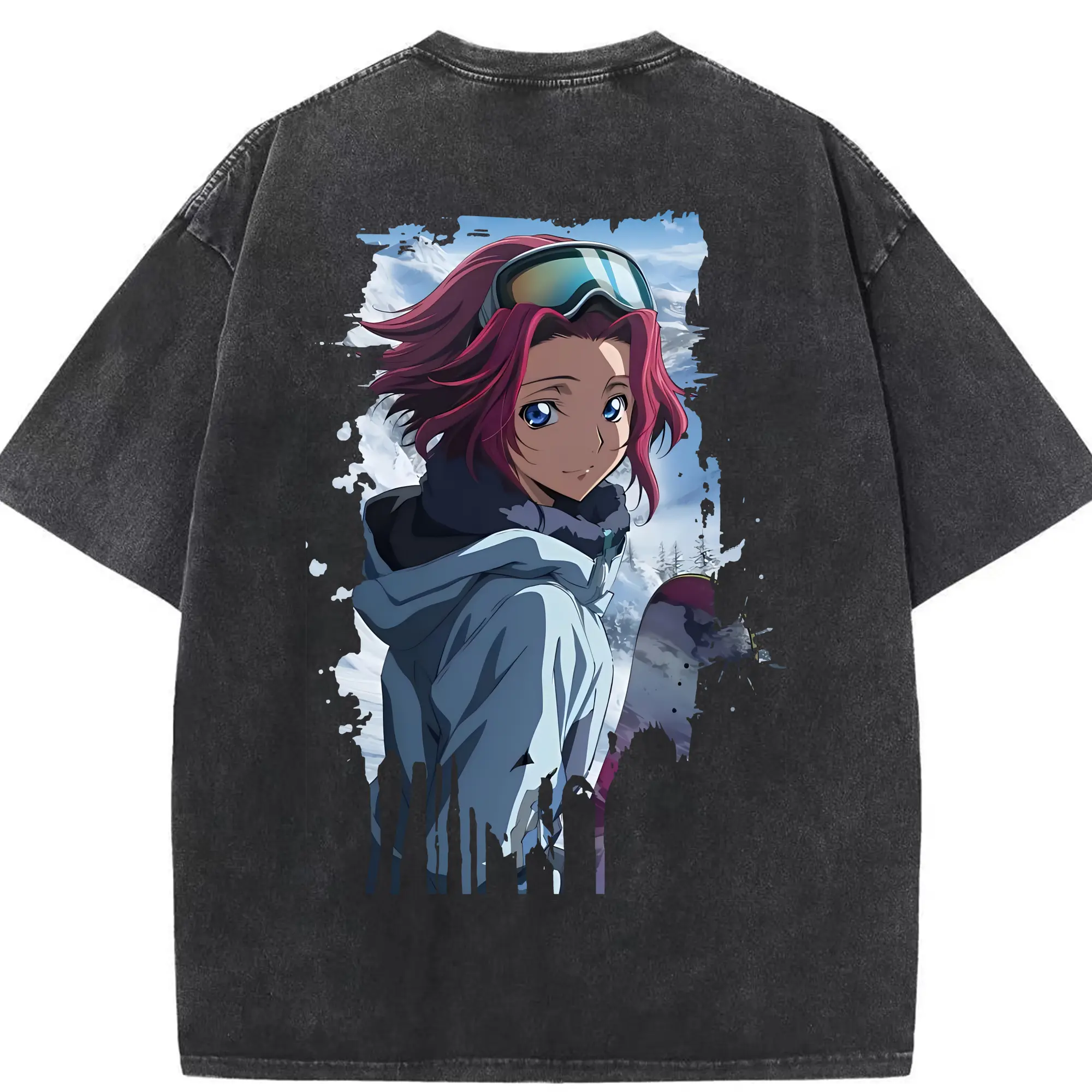 コードギアス 反逆のルルーシュ グッズ カレン・シュタットフェルト - 綿100％ ヴィンテージ風 半袖Tシャツ ・ 背面プリント ・ 柔らか肌触り ・ 通気性 快適 ・ スポーツ カジュアル 外出用