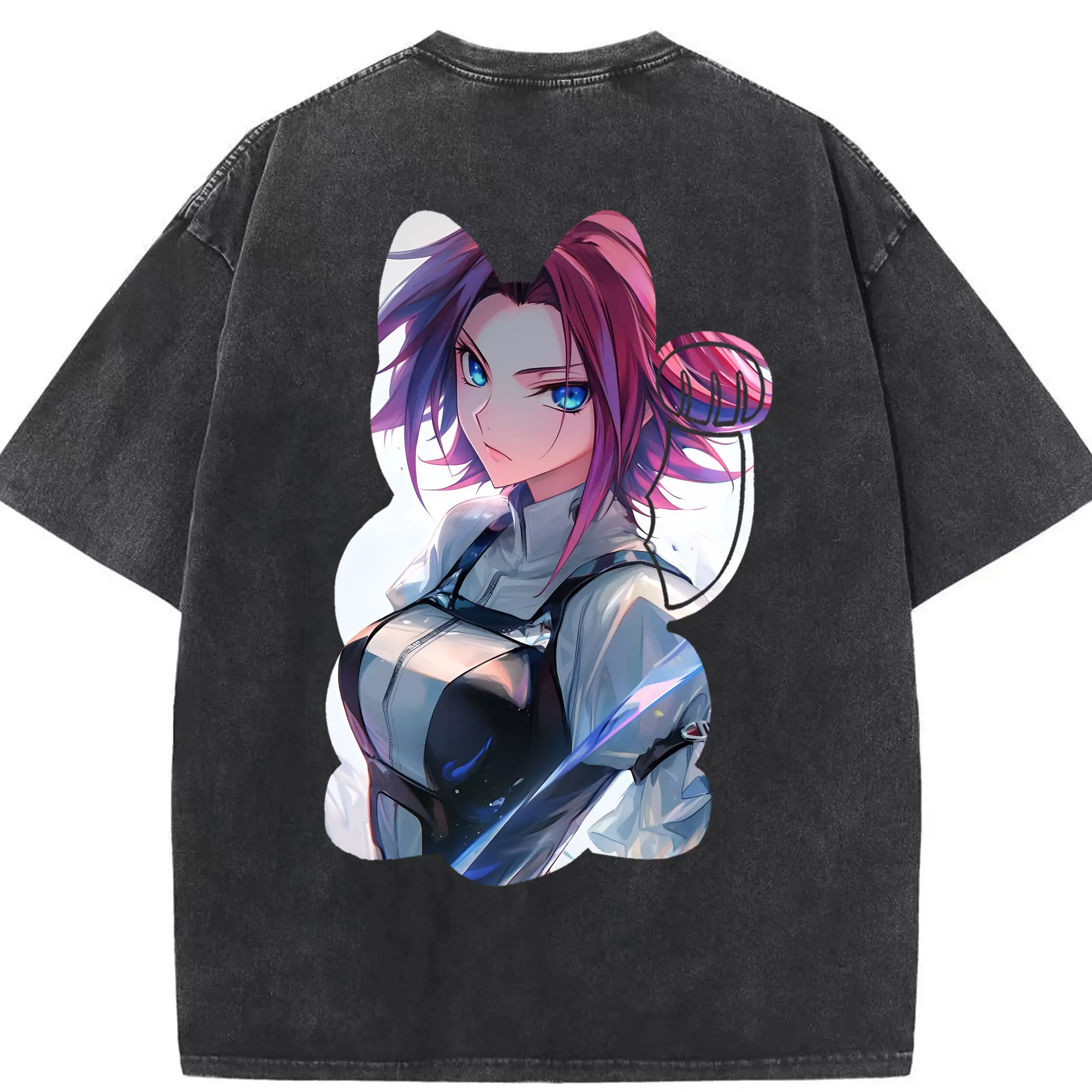 コードギアス 反逆のルルーシュ グッズ カレン・シュタットフェルト - 綿100％ ヴィンテージ風 半袖Tシャツ ・ 背面プリント ・ 柔らか肌触り ・ 通気性 快適 ・ スポーツ カジュアル 外出用
