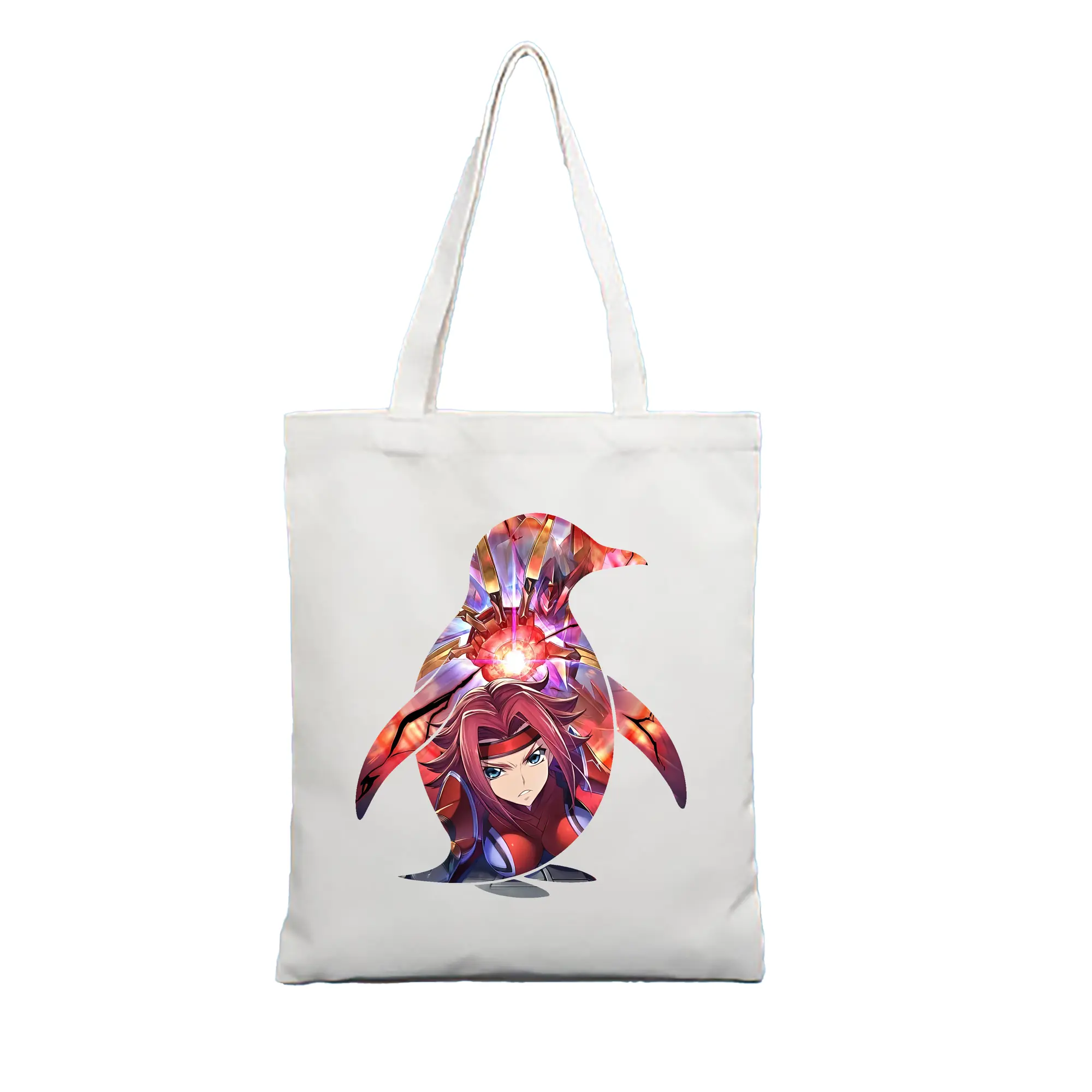 コードギアス 反逆のルルーシュ グッズ カレン・シュタットフェルト - 縦型キャンバス手提げバッグ（トートバッグ） ・ キャンバス素材 ・ ショッピング用 ・ 軽量 丈夫 お手入れ簡単