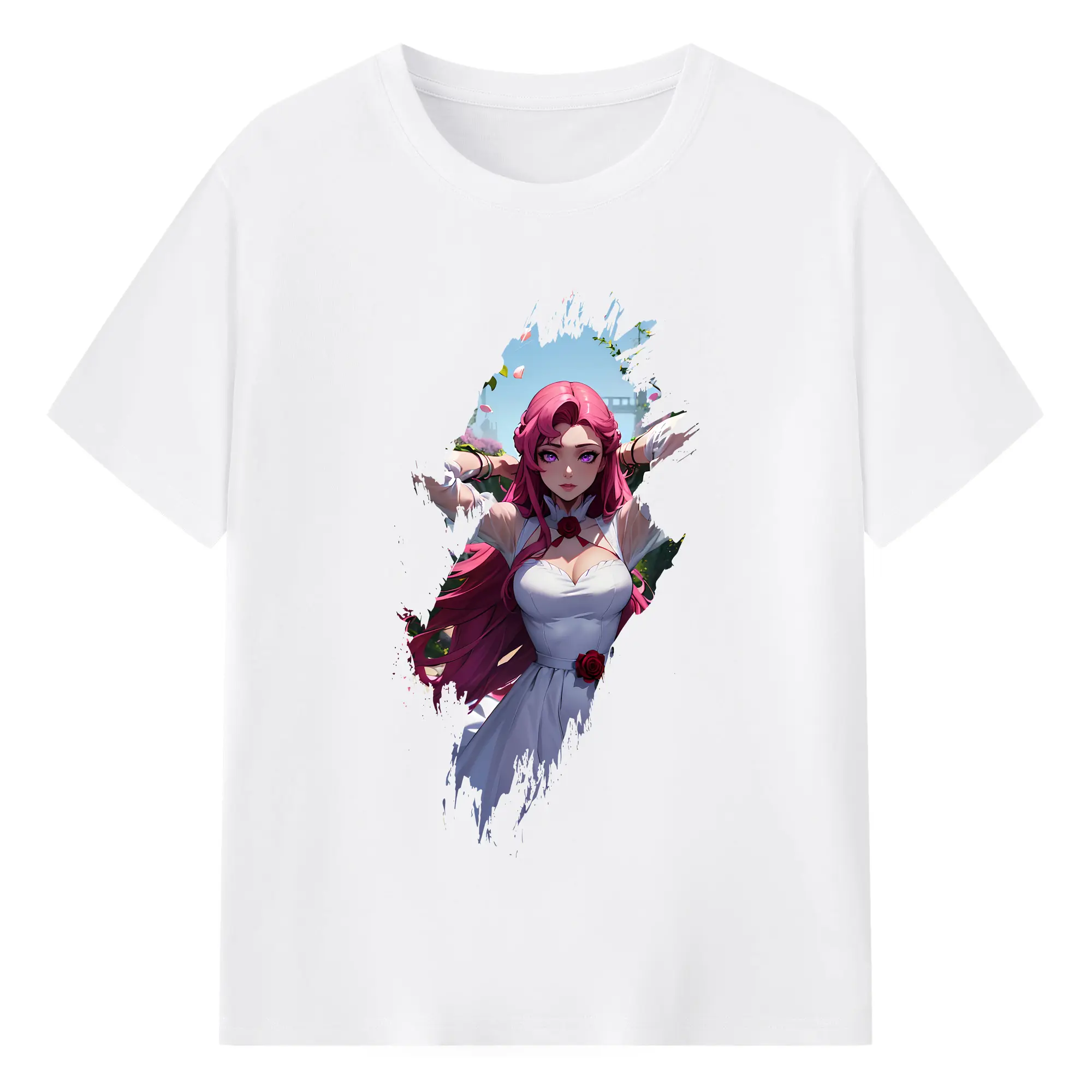 コードギアス 反逆のルルーシュ グッズ ユーフェミア・リ・ブリタニア - 綿100％ 半袖Tシャツ ・ フロントプリント ・ 快適 通気性 ・ 日常使い 散歩 スポーツ用
