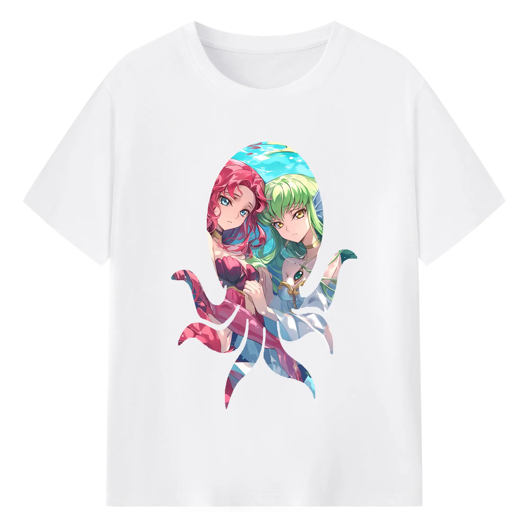 コードギアス 反逆のルルーシュ グッズ ユーフェミア・リ・ブリタニア - 綿100％ 半袖Tシャツ ・ フロントプリント ・ 快適 通気性 ・ 日常使い 散歩 スポーツ用