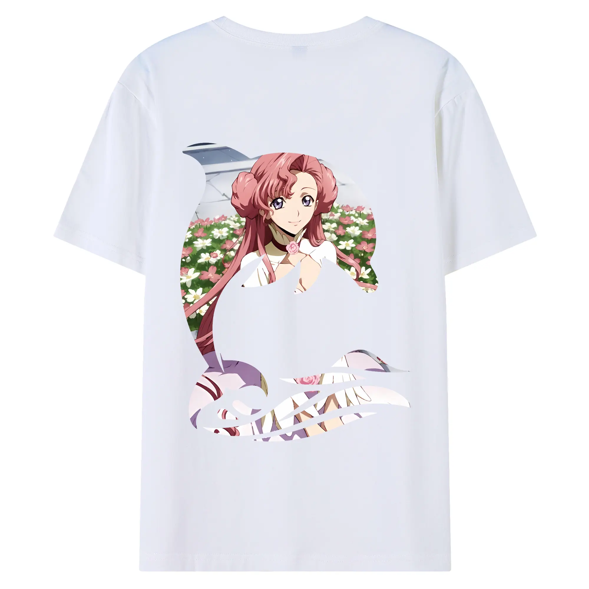 コードギアス 反逆のルルーシュ グッズ ユーフェミア・リ・ブリタニア - 綿100％ 半袖Tシャツ ・ バックプリント ・ 快適 通気性 ・ 日常使い 散歩 スポーツ用
