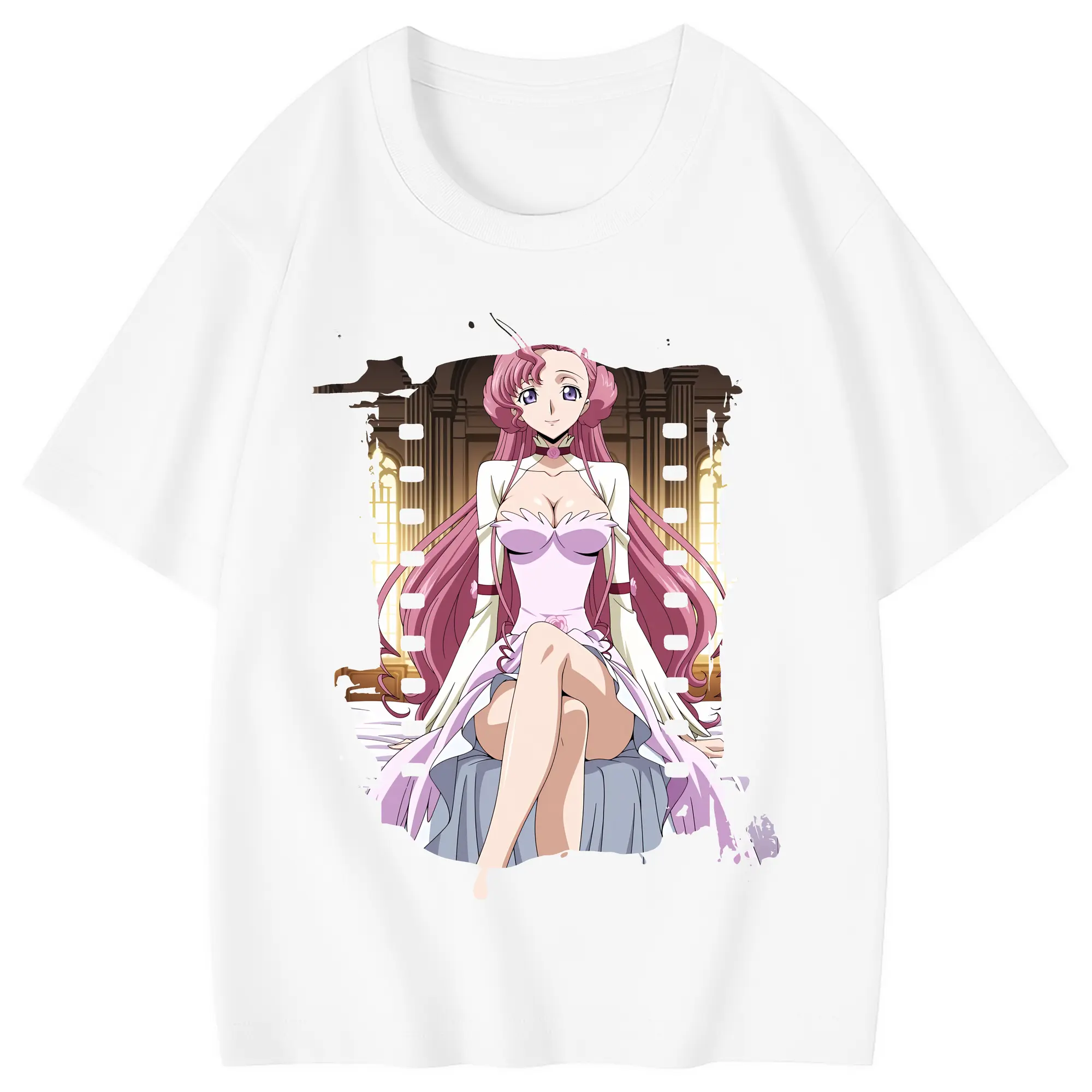 コードギアス 反逆のルルーシュ グッズ ユーフェミア・リ・ブリタニア - 綿100％ キッズTシャツ ・ フロントプリント ・ 快適 通気性 ・ スポーツ カジュアル 散歩用