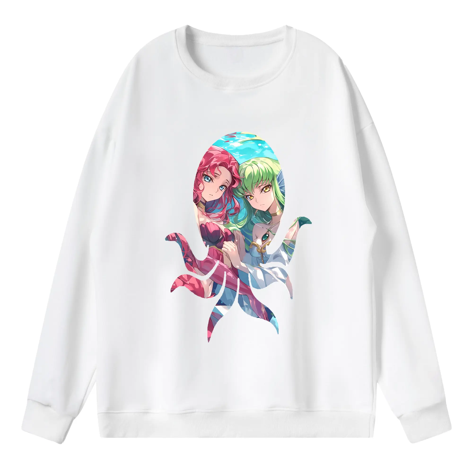 コードギアス 反逆のルルーシュ グッズ ユーフェミア・リ・ブリタニア - 薄手 クルーネック スウェット 裏毛260g · ポリエステル 春秋向け カジュアル 男女兼用 · トレーナー デイリー スポーツ 散歩に最適