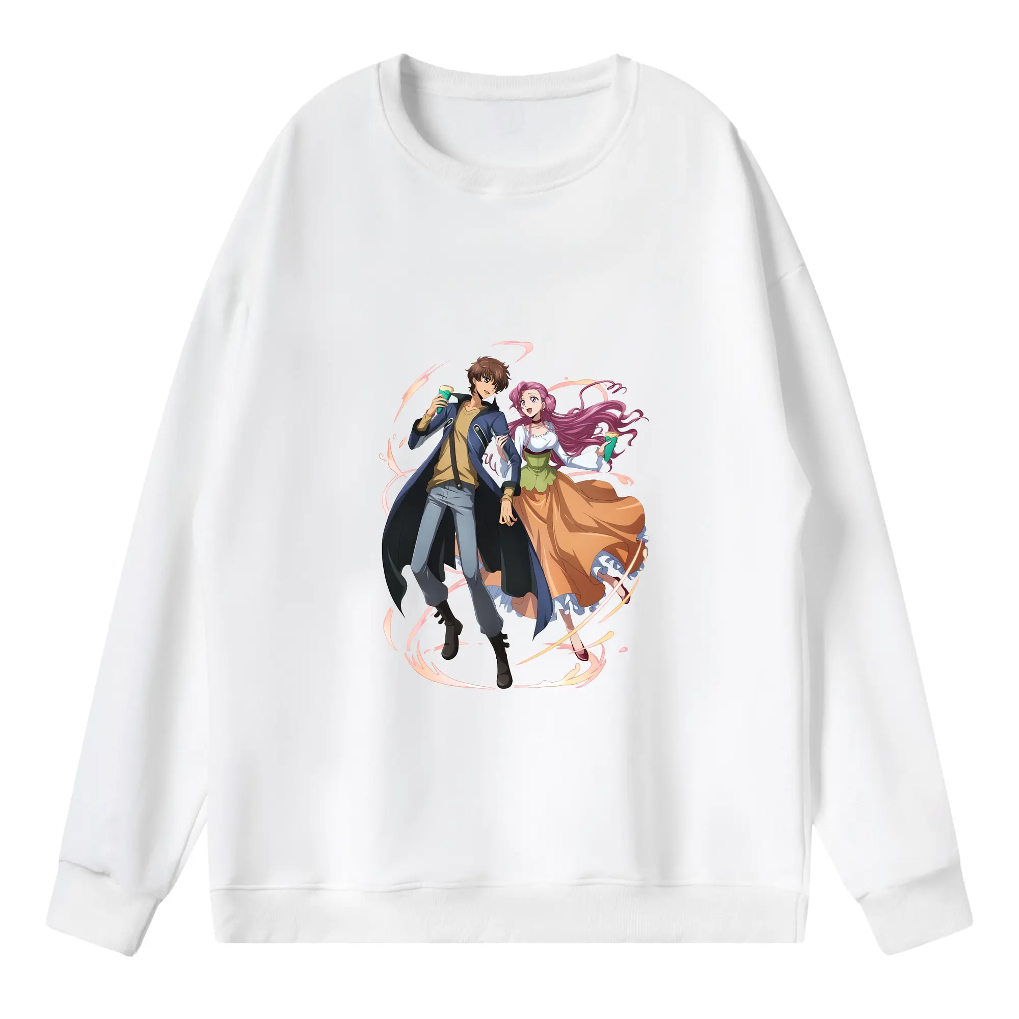 コードギアス 反逆のルルーシュ グッズ ユーフェミア・リ・ブリタニア - 薄手 クルーネック スウェット 裏毛260g · ポリエステル 春秋向け カジュアル 男女兼用 · トレーナー デイリー スポーツ 散歩に最適