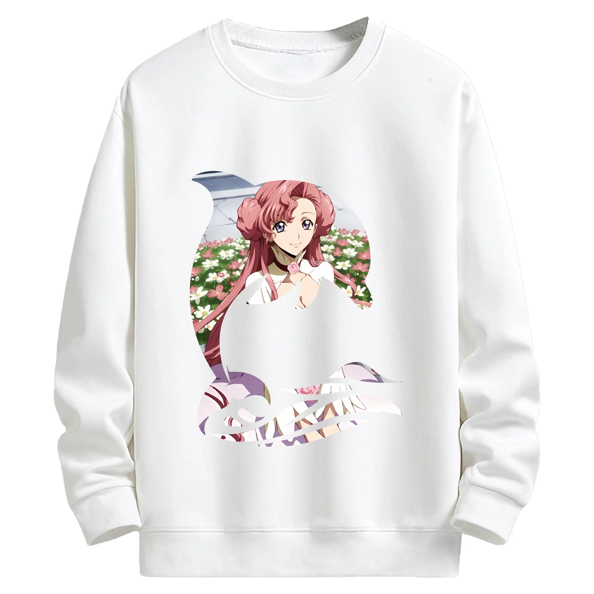 コードギアス 反逆のルルーシュ グッズ ユーフェミア・リ・ブリタニア - キッズ クルーネックスウェットシャツ ・ フロントプリント ・ 綿80％ ポリエステル20％ ・ 快適 通学 スポーツ 日常使い お散歩用