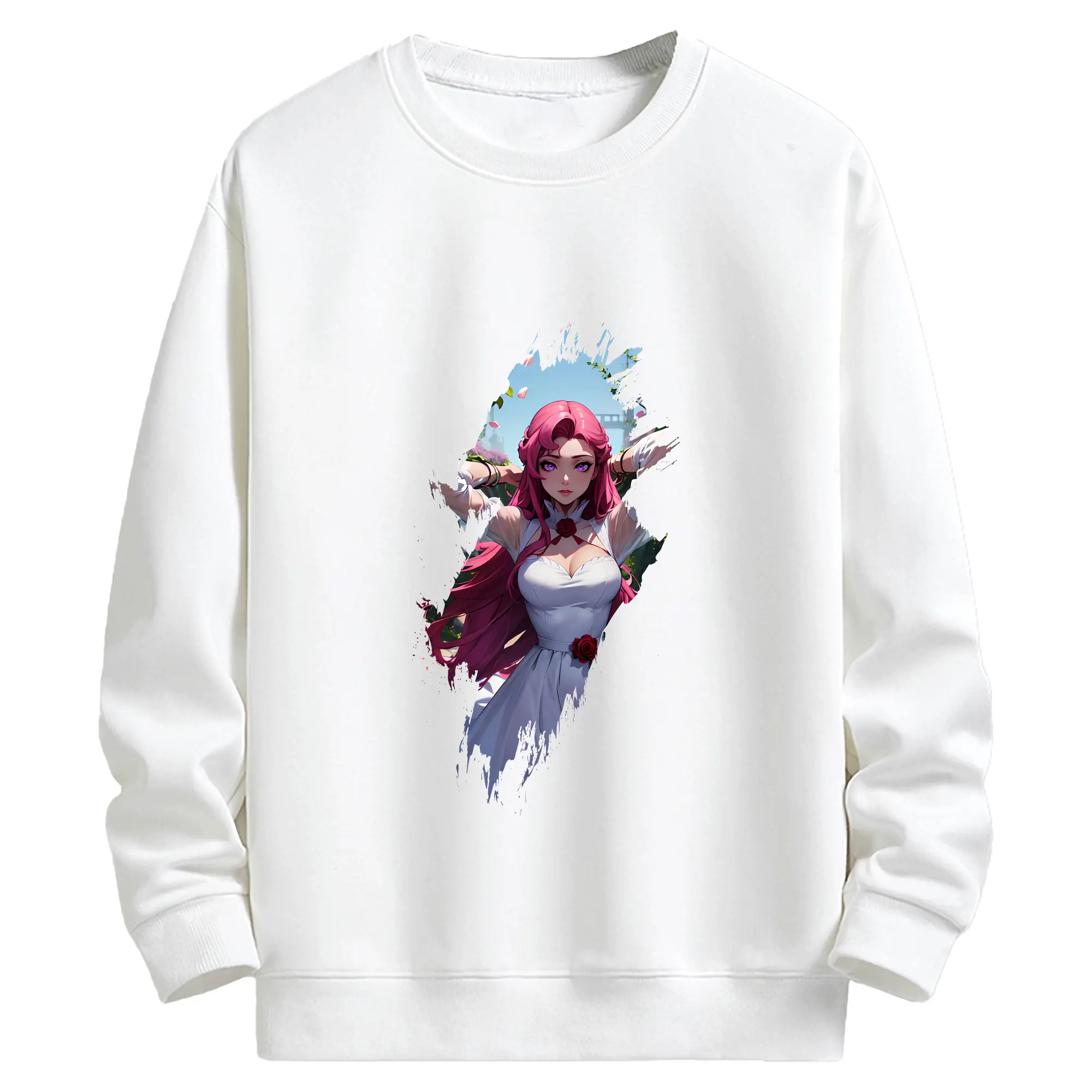 コードギアス 反逆のルルーシュ グッズ ユーフェミア・リ・ブリタニア - キッズ クルーネックスウェットシャツ ・ フロントプリント ・ 綿80％ ポリエステル20％ ・ 快適 通学 スポーツ 日常使い お散歩用