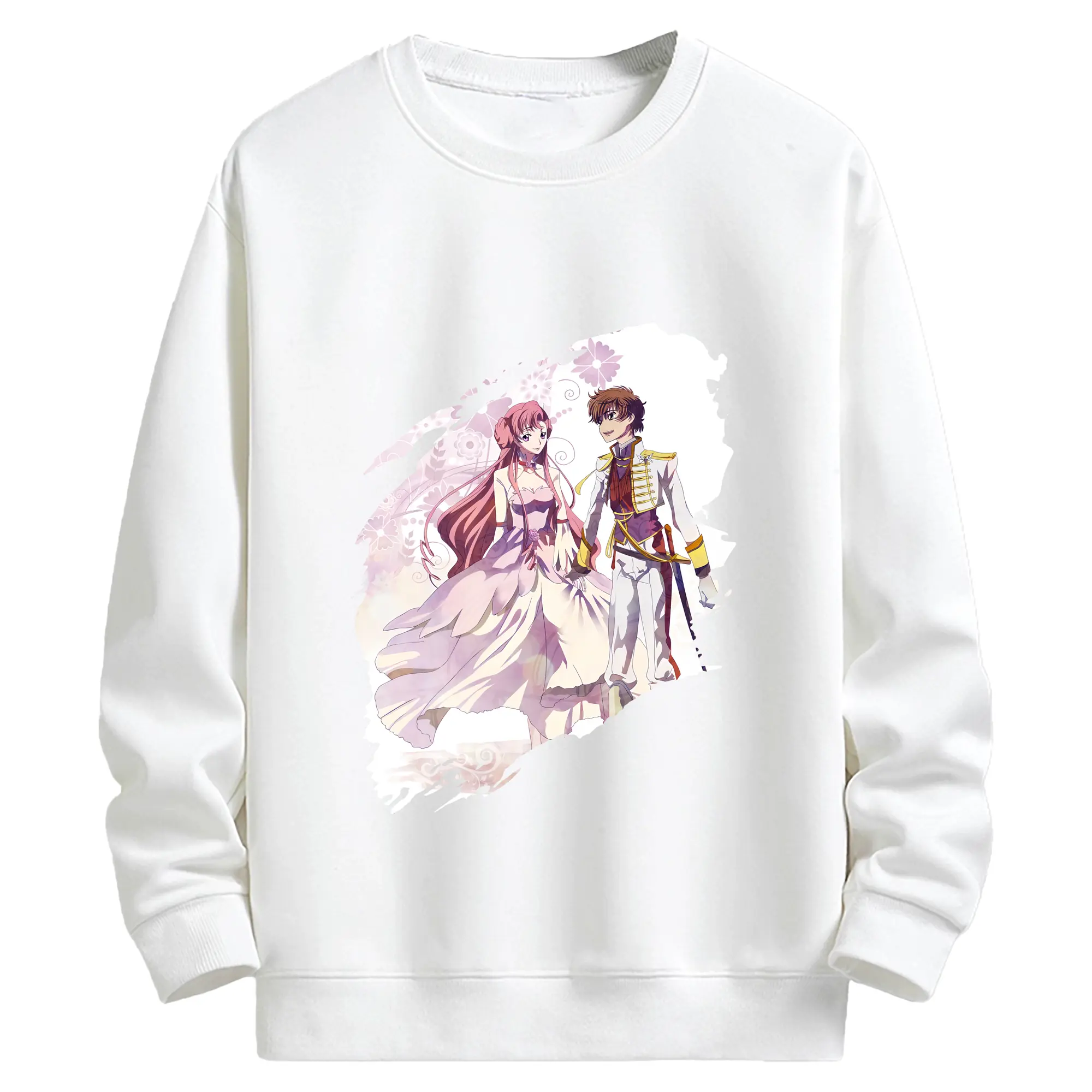 コードギアス 反逆のルルーシュ グッズ ユーフェミア・リ・ブリタニア - キッズ クルーネックスウェットシャツ ・ フロントプリント ・ 綿80％ ポリエステル20％ ・ 快適 通学 スポーツ 日常使い お散歩用