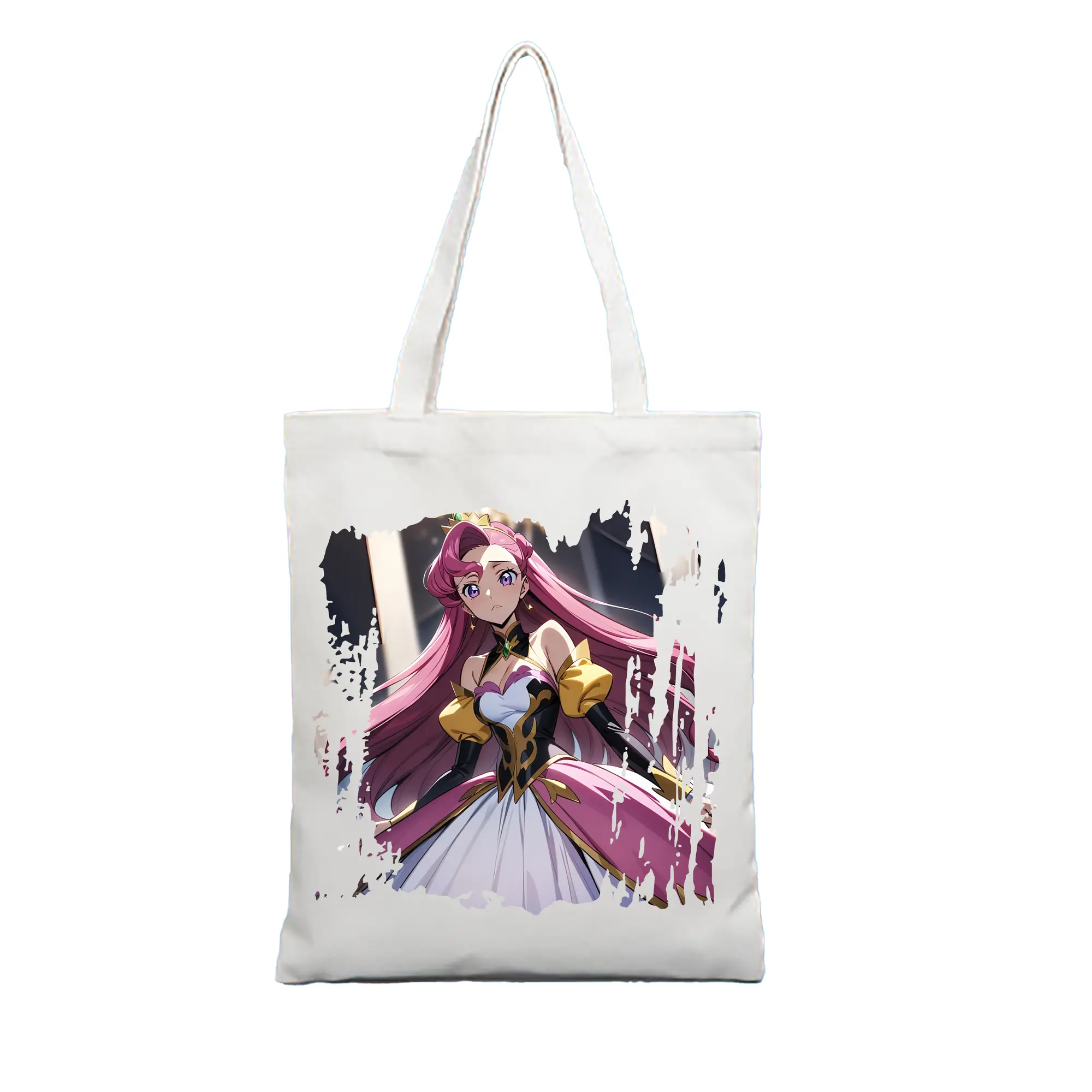 コードギアス 反逆のルルーシュ グッズ ユーフェミア・リ・ブリタニア - 縦型キャンバス手提げバッグ（トートバッグ） ・ キャンバス素材 ・ ショッピング用 ・ 軽量 丈夫 お手入れ簡単