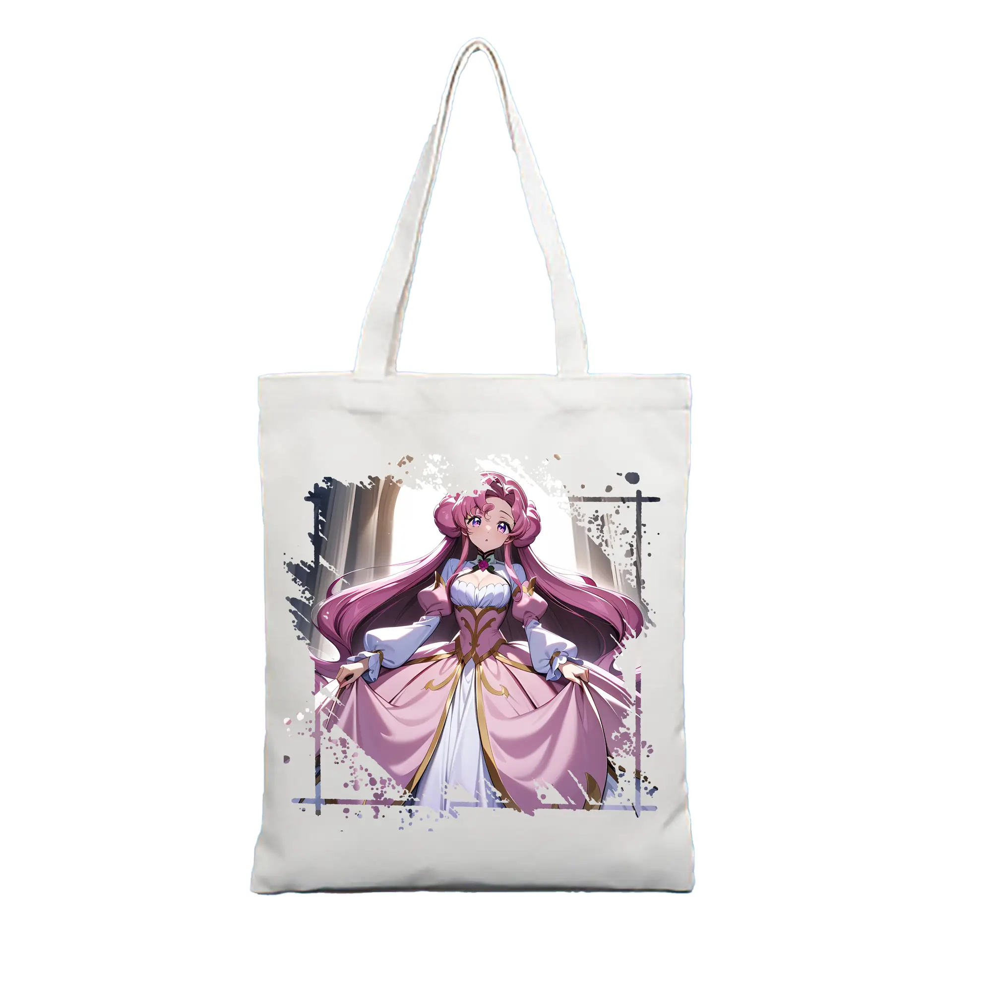 コードギアス 反逆のルルーシュ グッズ ユーフェミア・リ・ブリタニア - 縦型キャンバス手提げバッグ（トートバッグ） ・ キャンバス素材 ・ ショッピング用 ・ 軽量 丈夫 お手入れ簡単