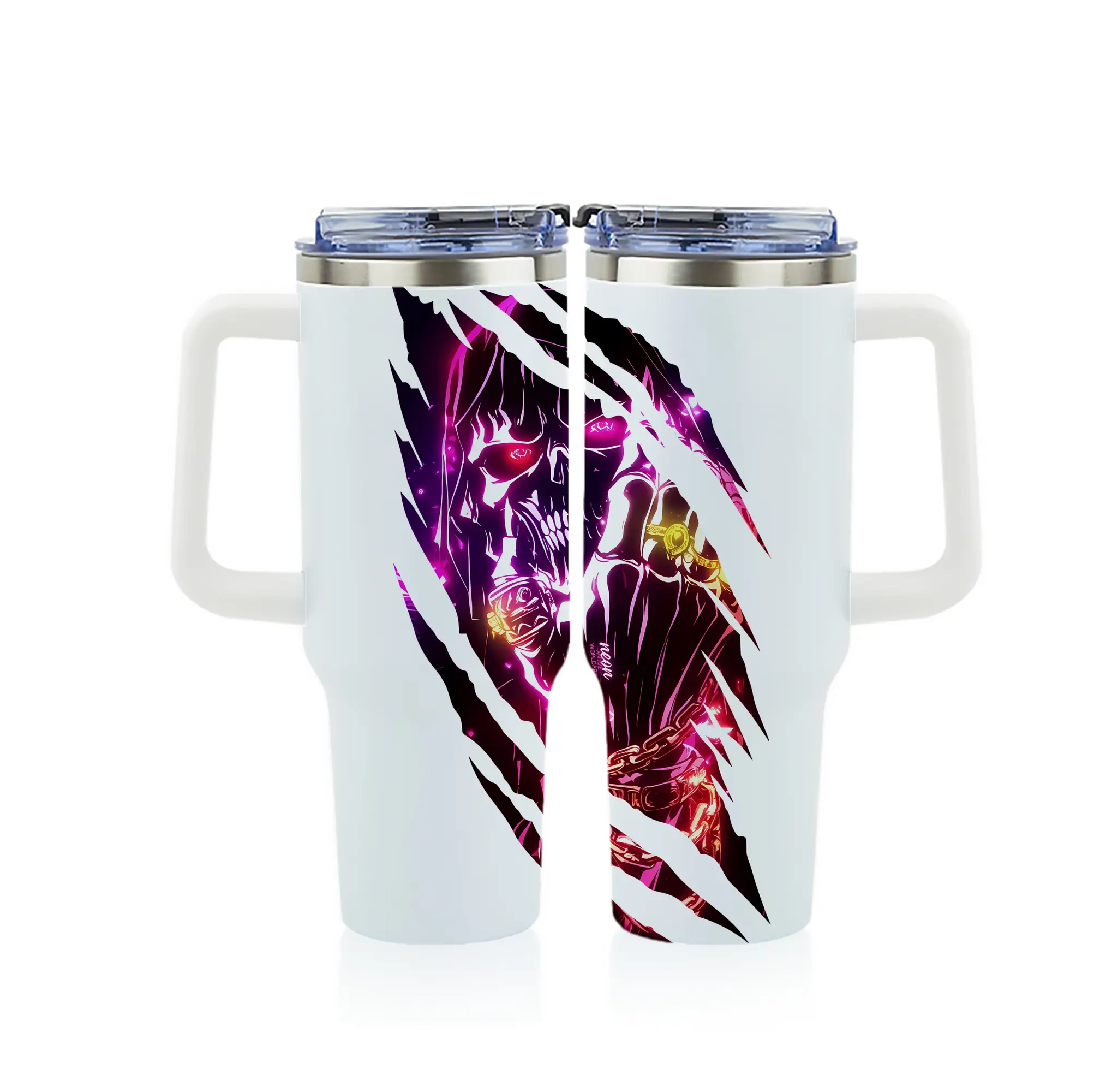 オーバーロード グッズ アインズ・ウール・ゴウン - 1200mL フルプリント車用タンブラー ・ 304ステンレス 内側 ・ 201ステンレス 外側 ・ 保温 保冷 ・ 通勤 ドライブ アウトドア用