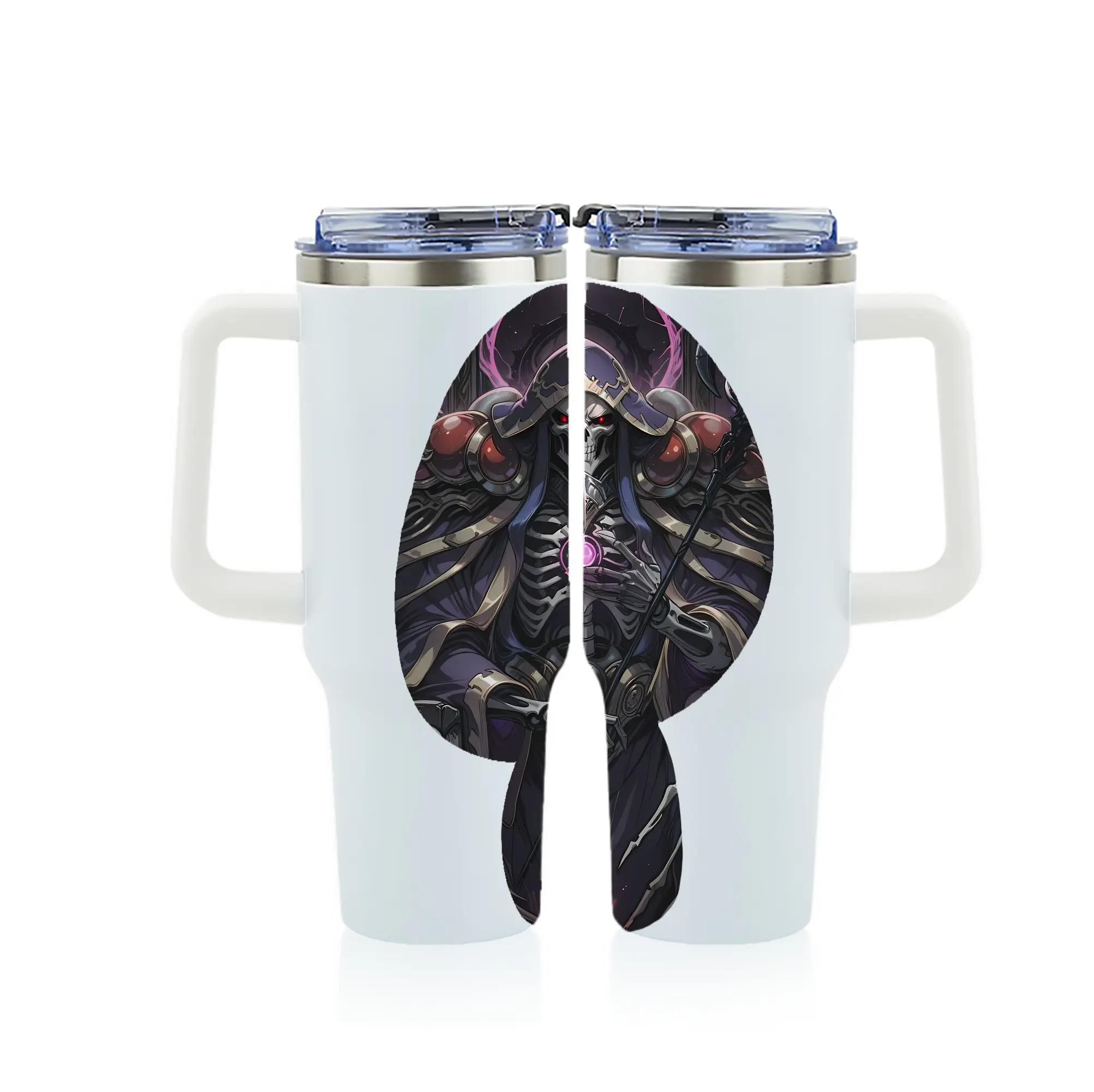 オーバーロード グッズ アインズ・ウール・ゴウン - 1200mL フルプリント車用タンブラー ・ 304ステンレス 内側 ・ 201ステンレス 外側 ・ 保温 保冷 ・ 通勤 ドライブ アウトドア用